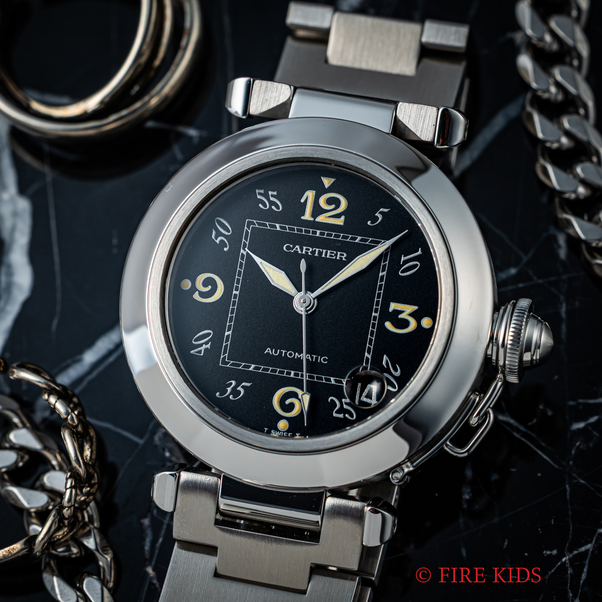 FIREKIDS｜ファイアーキッズ / カルティエ パシャC ブラックダイヤル