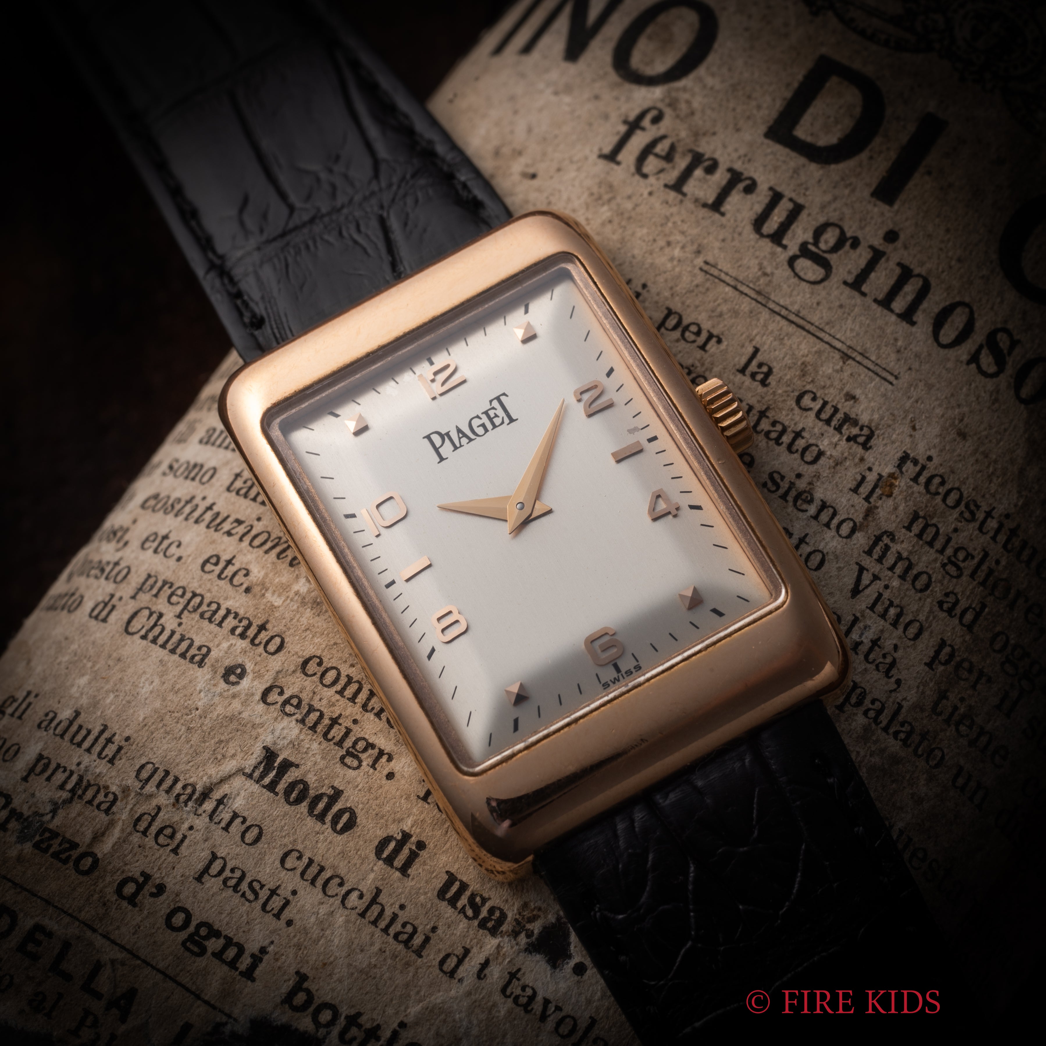 ピアジェ ア・ラシェンヌ 1990年代製 18金無垢ピンクゴールド 手巻き Cal.9P2 純正18KPG尾錠付き