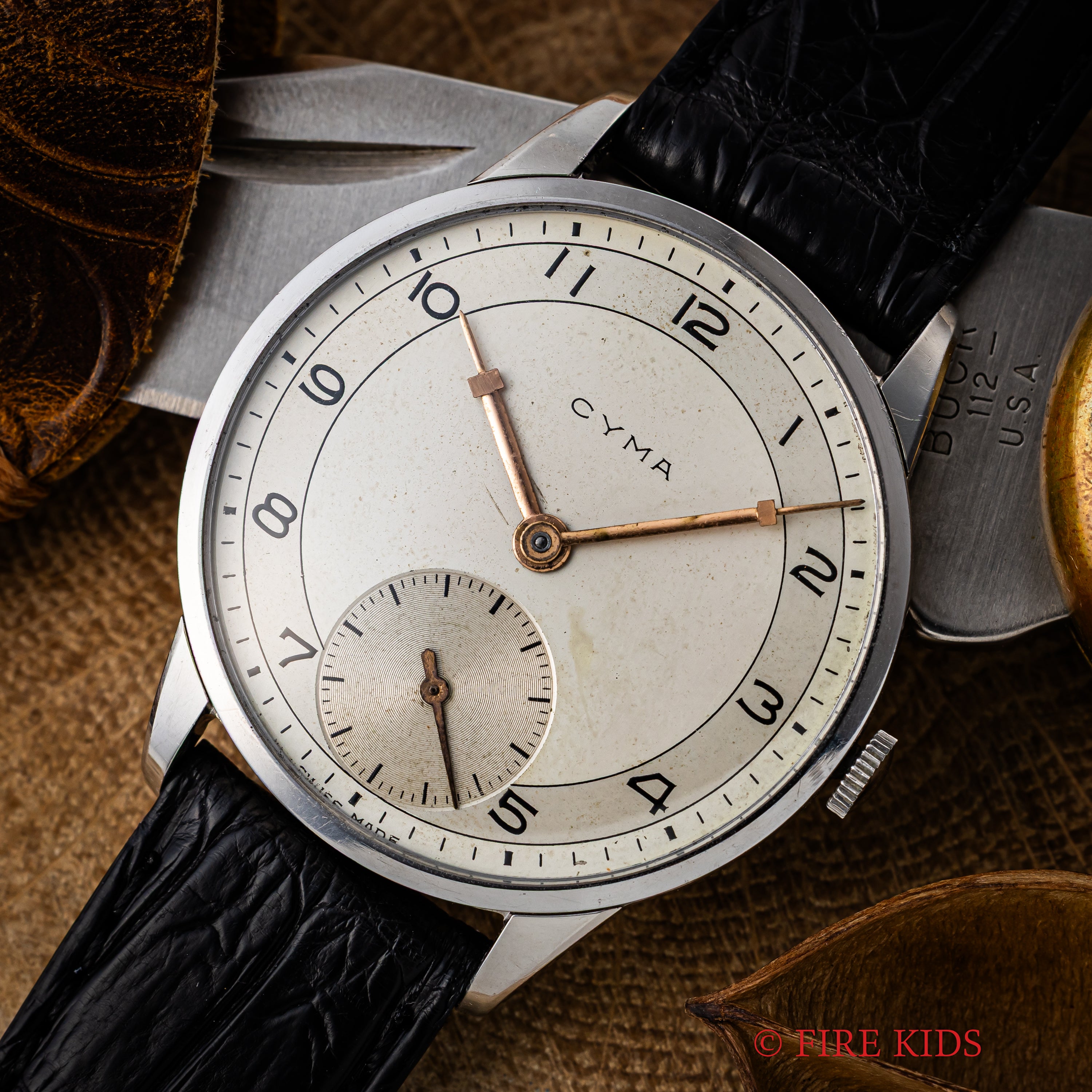 シーマ ラウンドモデル 1940年代製 手巻き オリジナルツートンダイヤル 美品