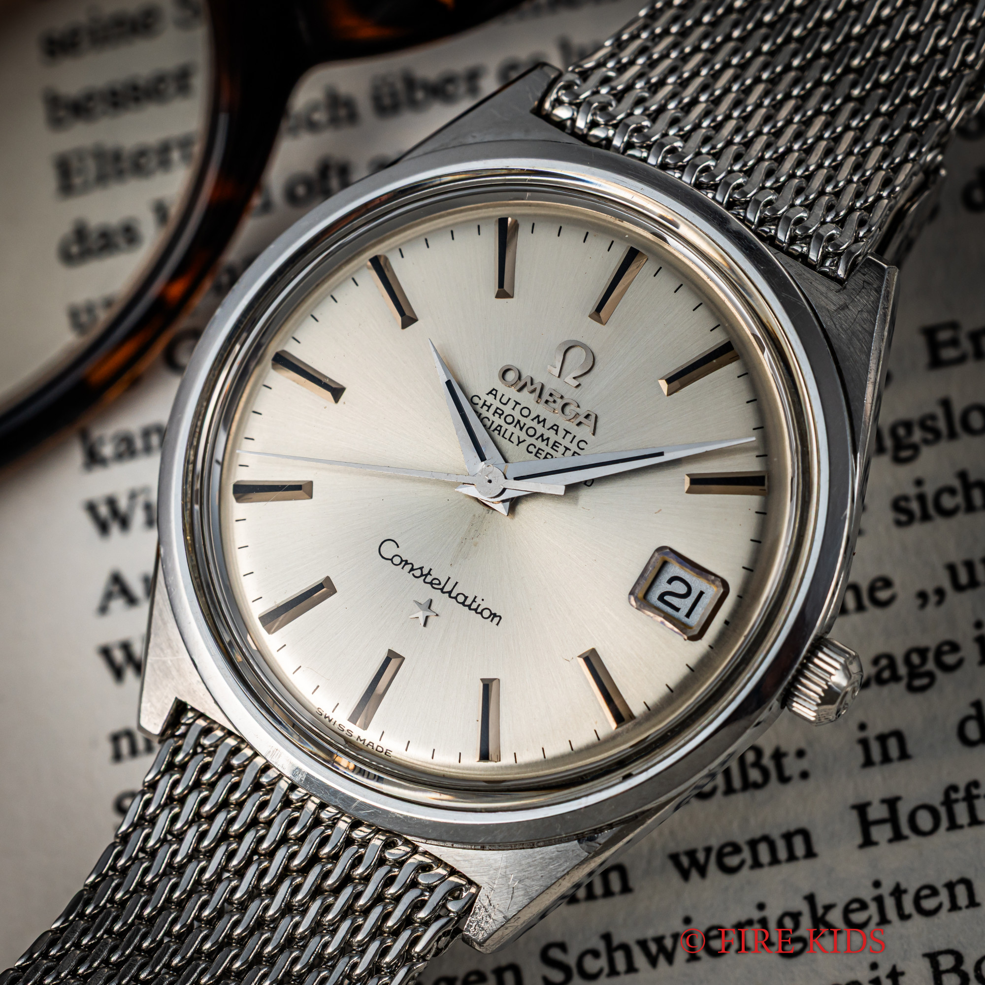 オメガ コンステレーション 自動巻き 1969年製 Ref.168.017 Cal.564 純正メッシュブレス付