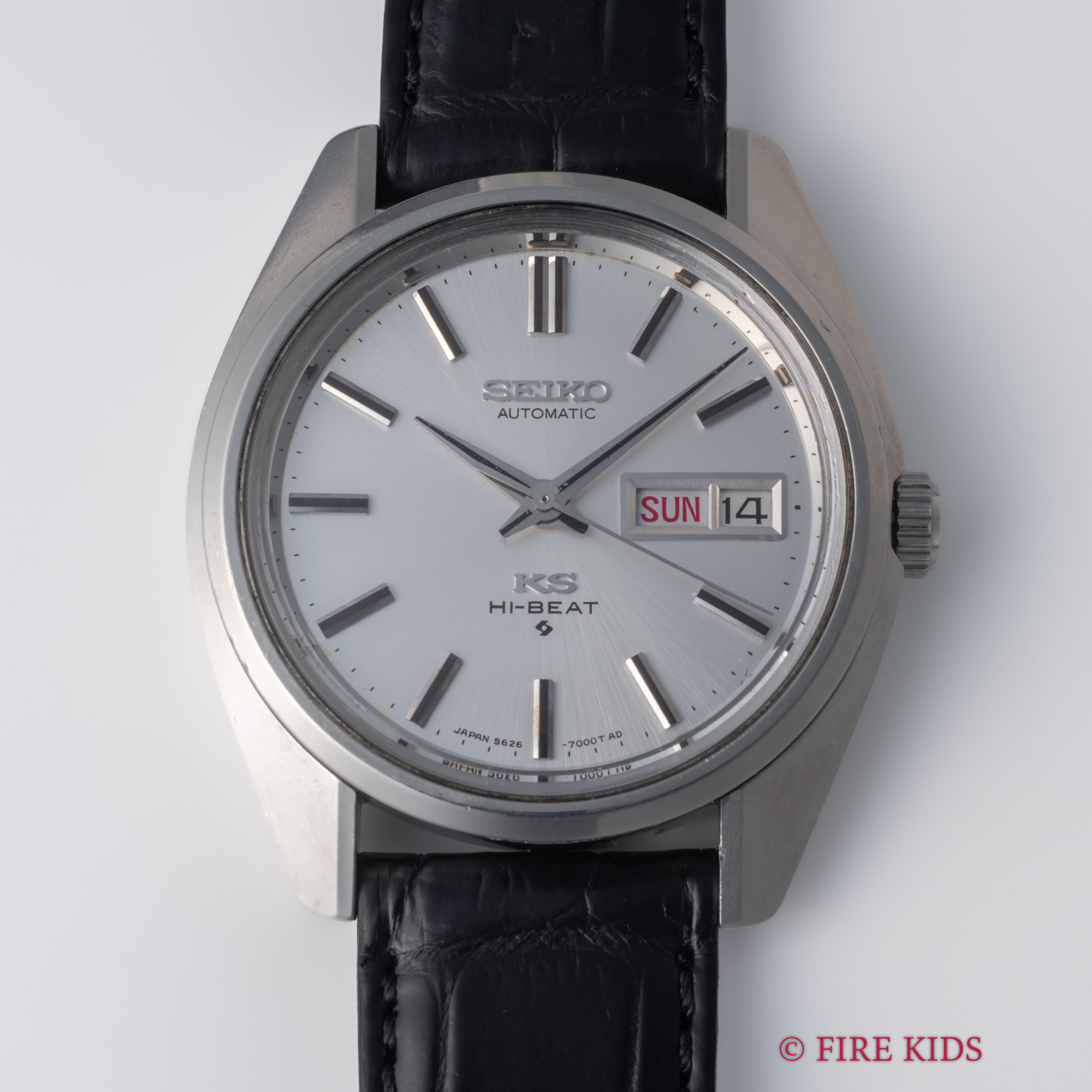 M*y様 1970年代キングセイコーKING SEIKO自動巻き 可動品 ガラス FIREKIDS｜ファイアーキッズ / キングセイコー 56KS 1970年製