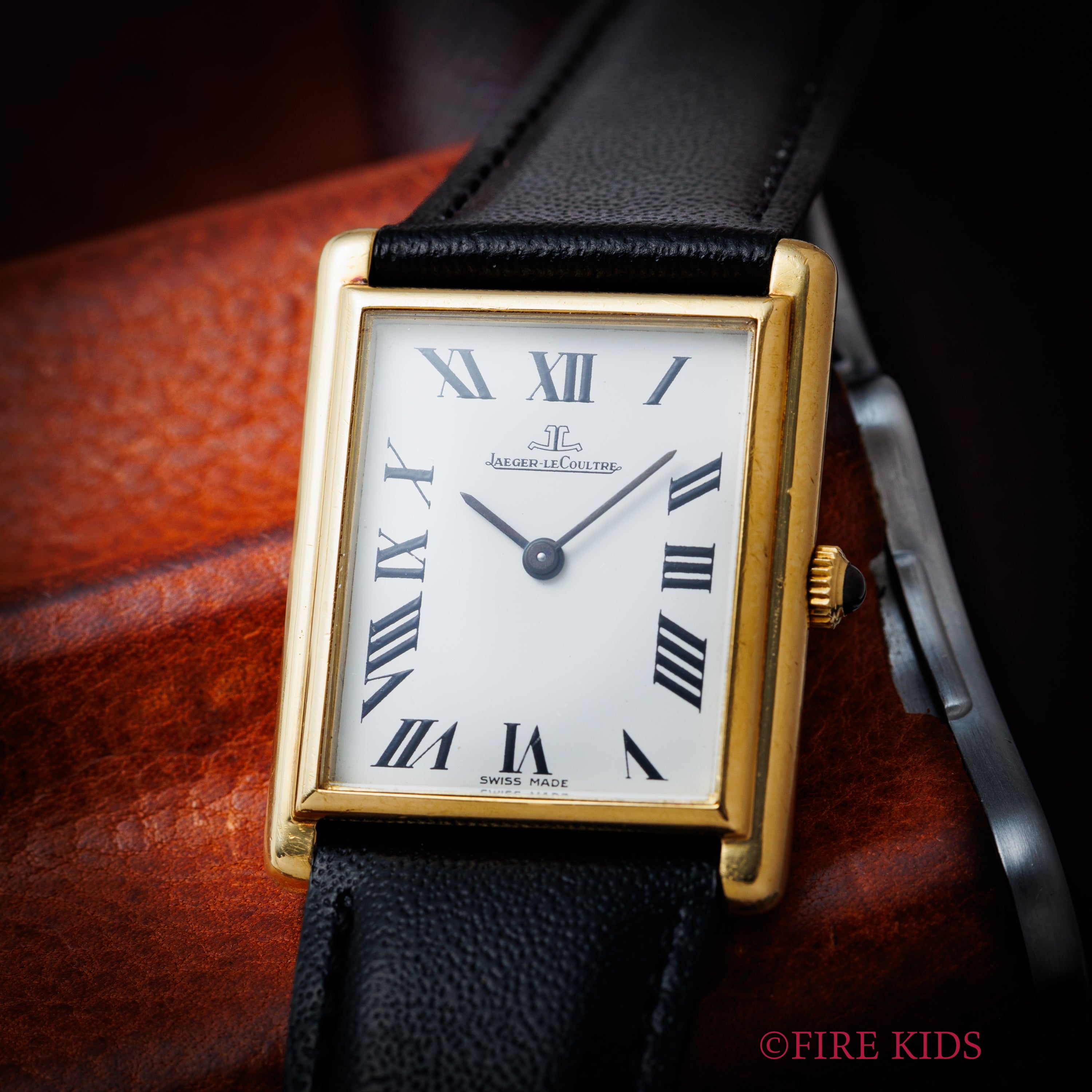 ジャガー・ルクルト 18金無垢タンクケース 1970年代製 手巻 Ref.6029 21 Cal.841 純正GP尾錠