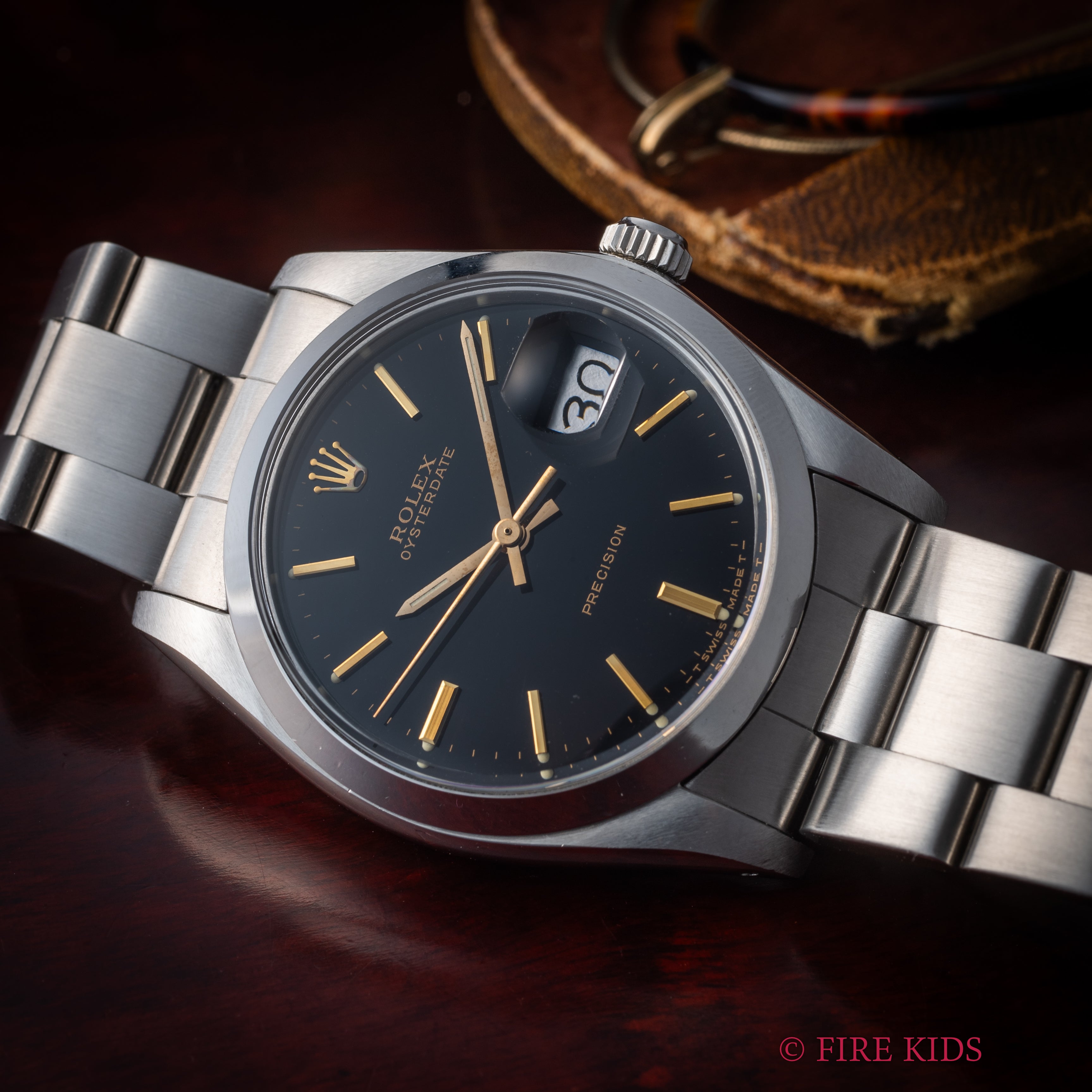 ロレックス Ref.6694 1985年製 ブラックダイヤル 手巻き 純正ハードブレス