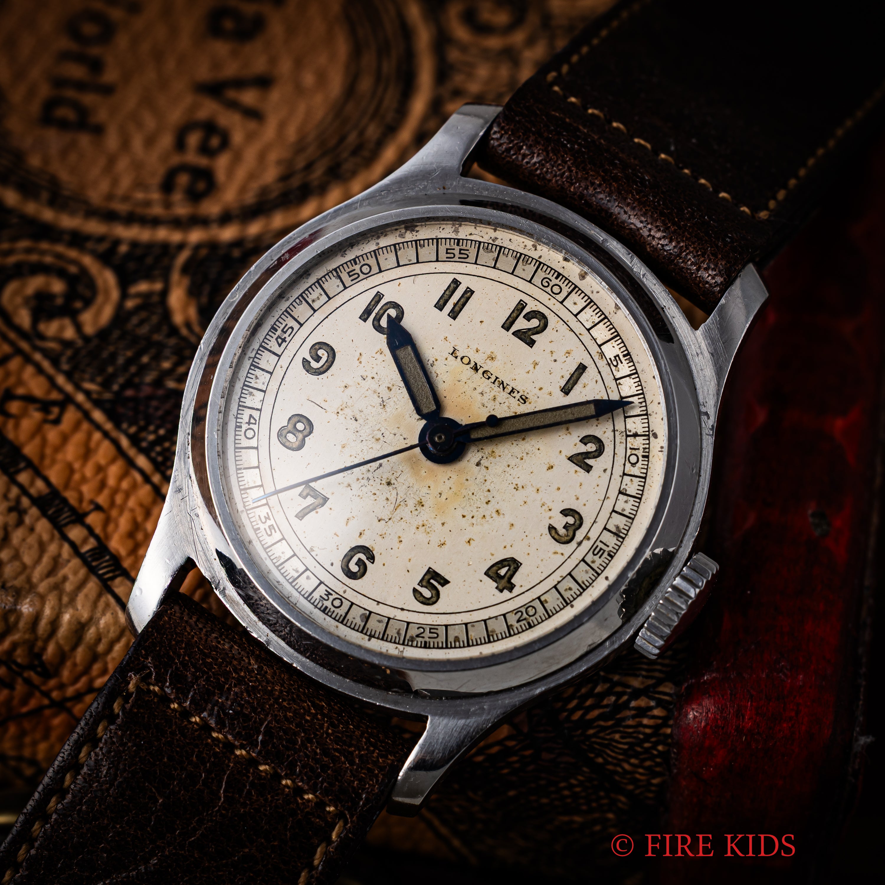 ロンジン 1937年製 センターセコンド 手巻 cal.10.68Z ツートーンアラビアダイヤル