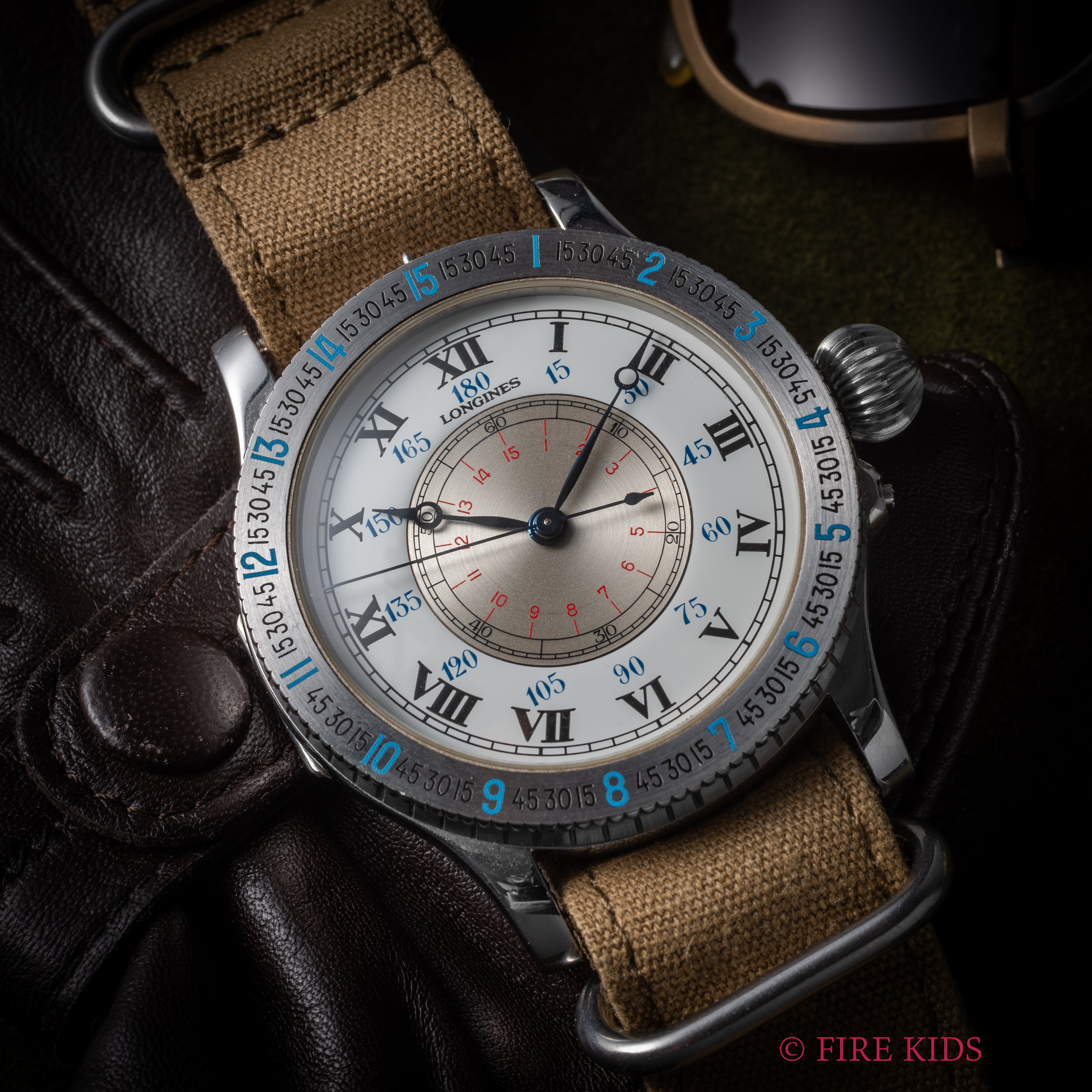 ロンジン リンドバーグ Ref.876.5238 復刻モデル 1987年製 Cal.L876Z 純正革ベルト、純正尾錠付き