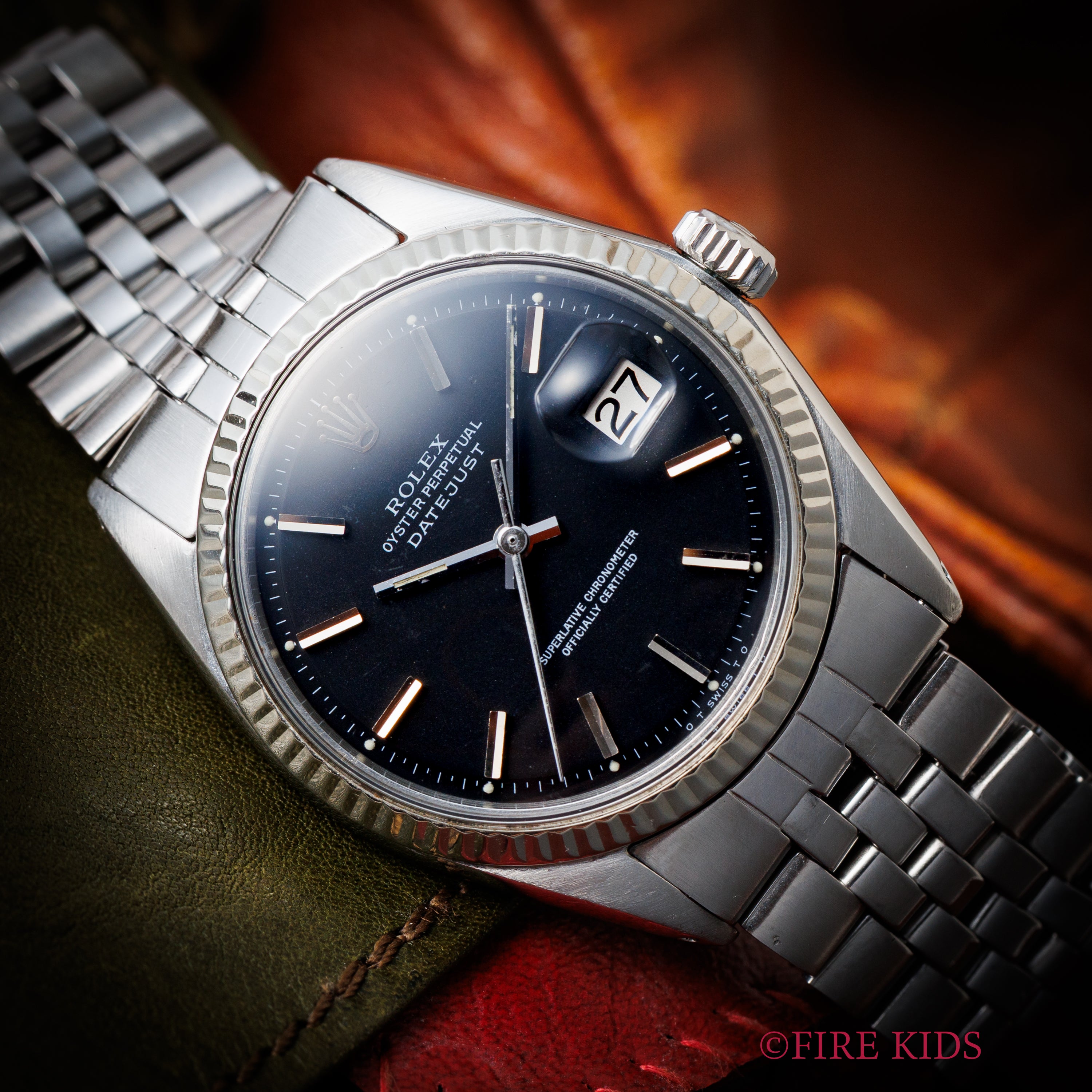 ロレックス デイトジャスト36 1970年製（昭和45年製） Ref.1601 自動巻 ブラックシグマダイヤル 純正ジュビリーブレス