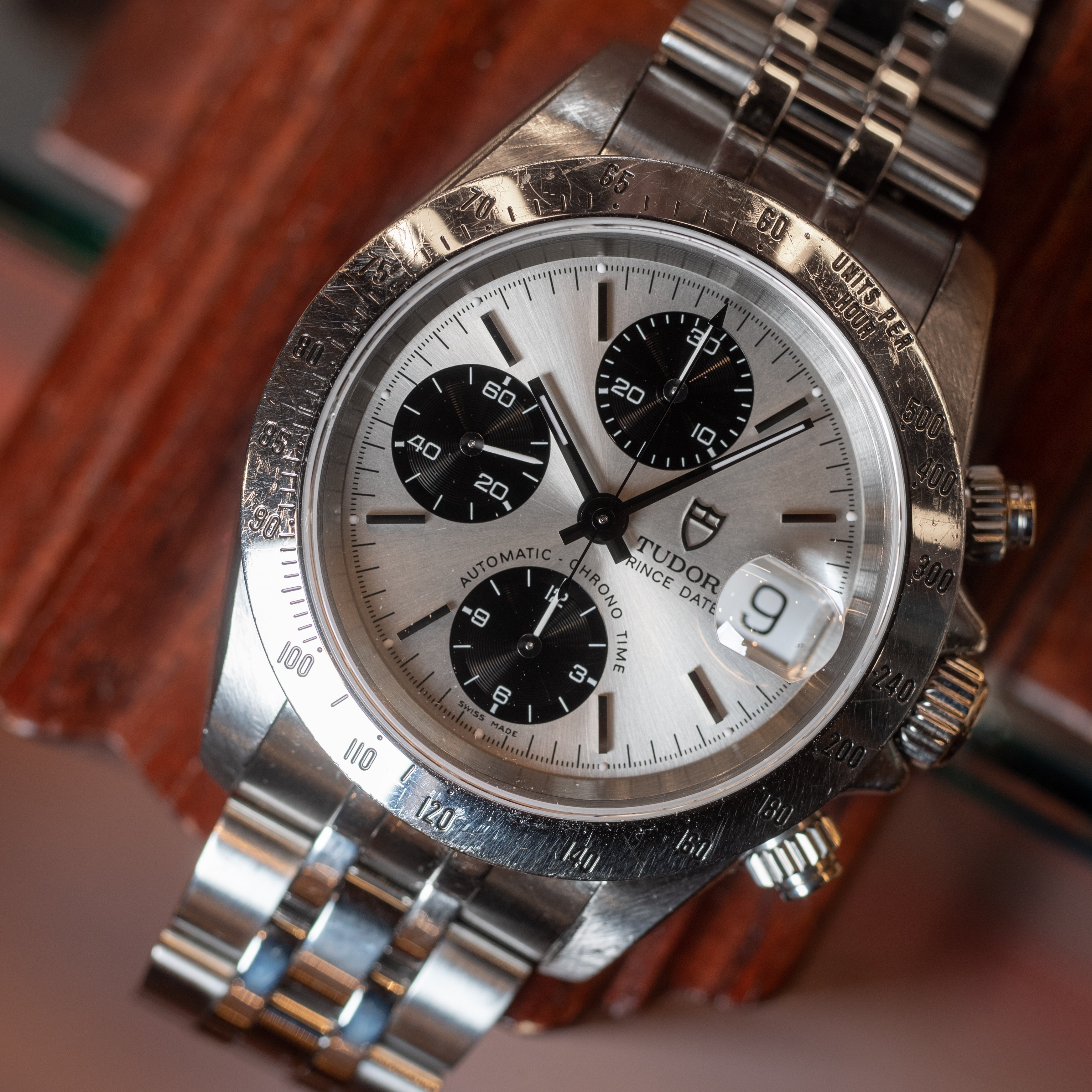 TUDOR クロノタイム 2002年製  Ref.79280 パンダ文字盤 ギャラ、メーカー修理保証付き