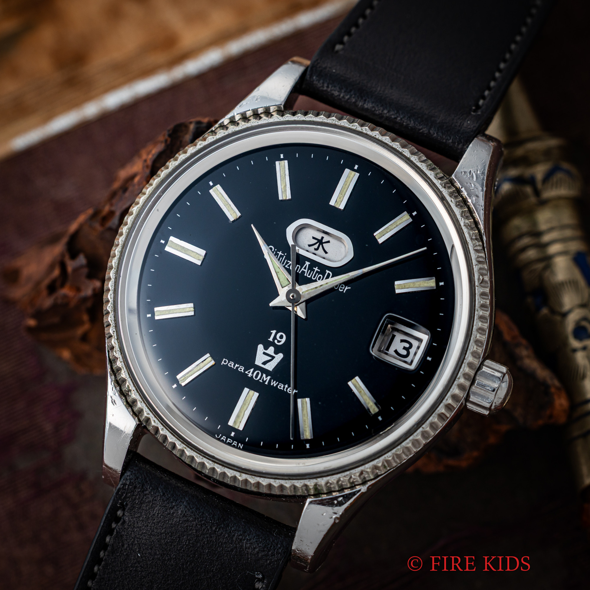 シチズン オートデーター7 1964年製 ブラックダイヤル デイデイト自動巻