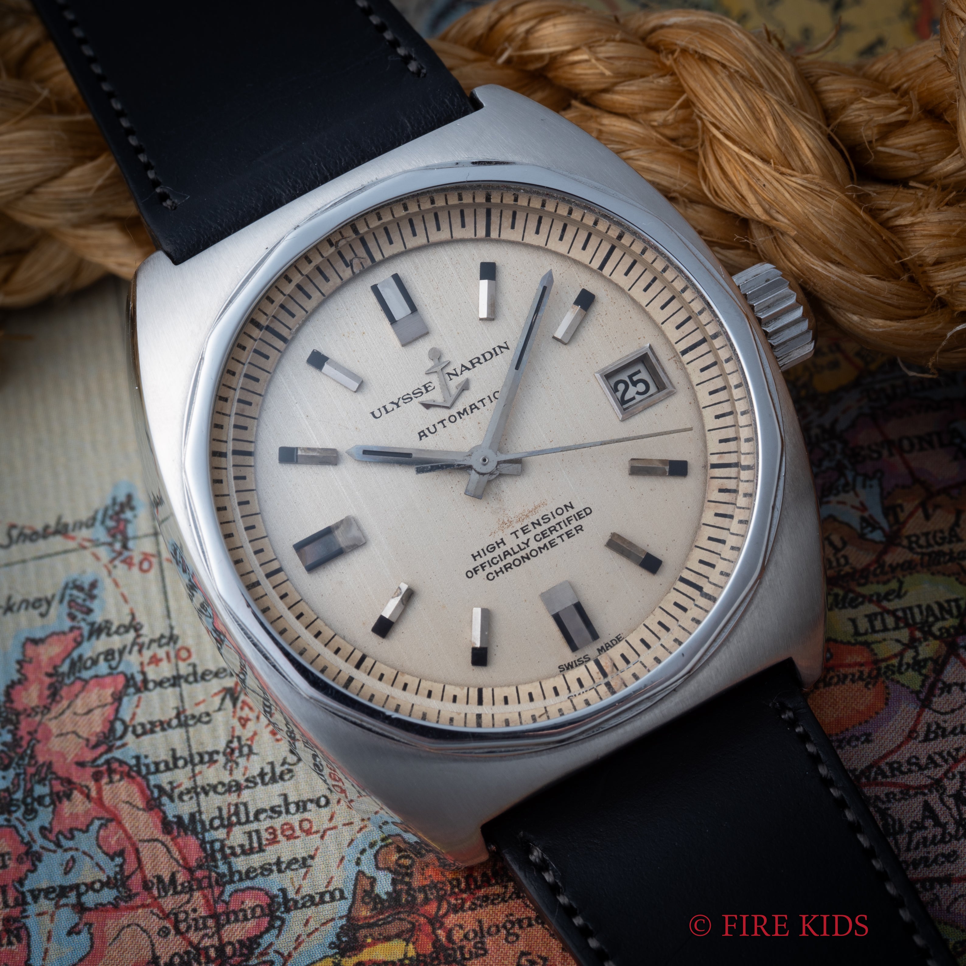 ユリスナルダン クロノメーター ハイテンション 1960年代製 自動巻 純正尾錠付