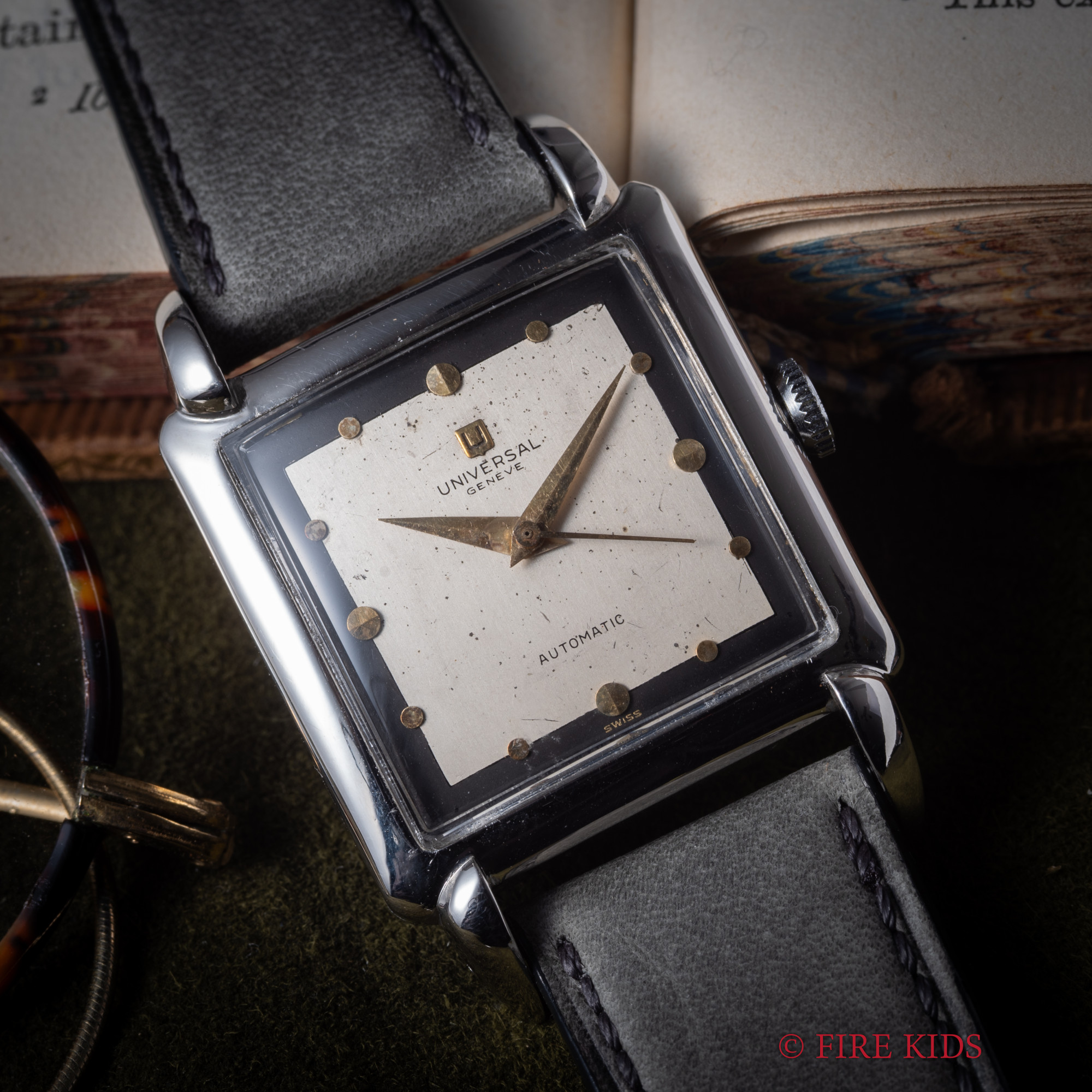 UNIVERSAL GENEVE　スクエア　ツートンダイヤル