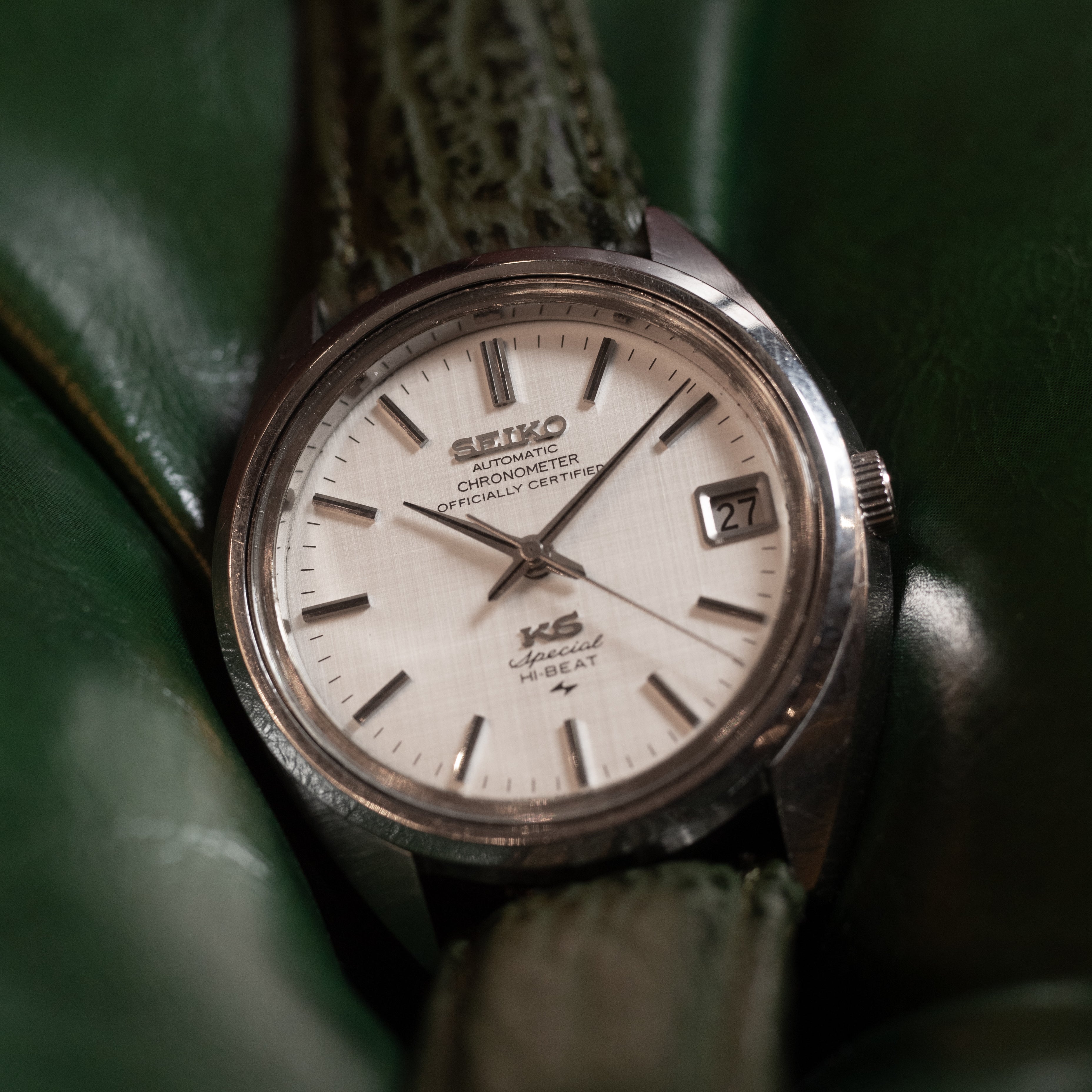 キングセイコー スペシャル 1972年製 クロノメーター ハイビート リネンダイヤル Ref.5245-6000