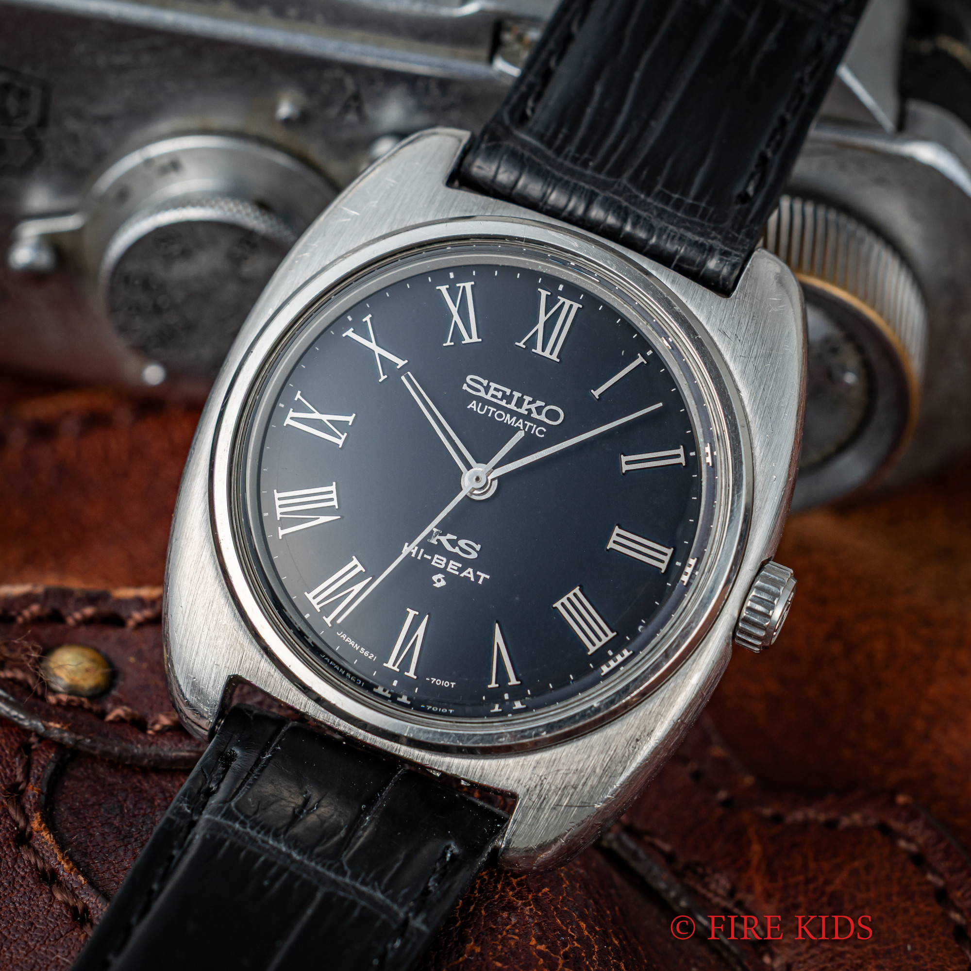 セイコー キングセイコー 56KS 1969年製 クッションケース Ref.5621-7000 ブルーローマンインデックス