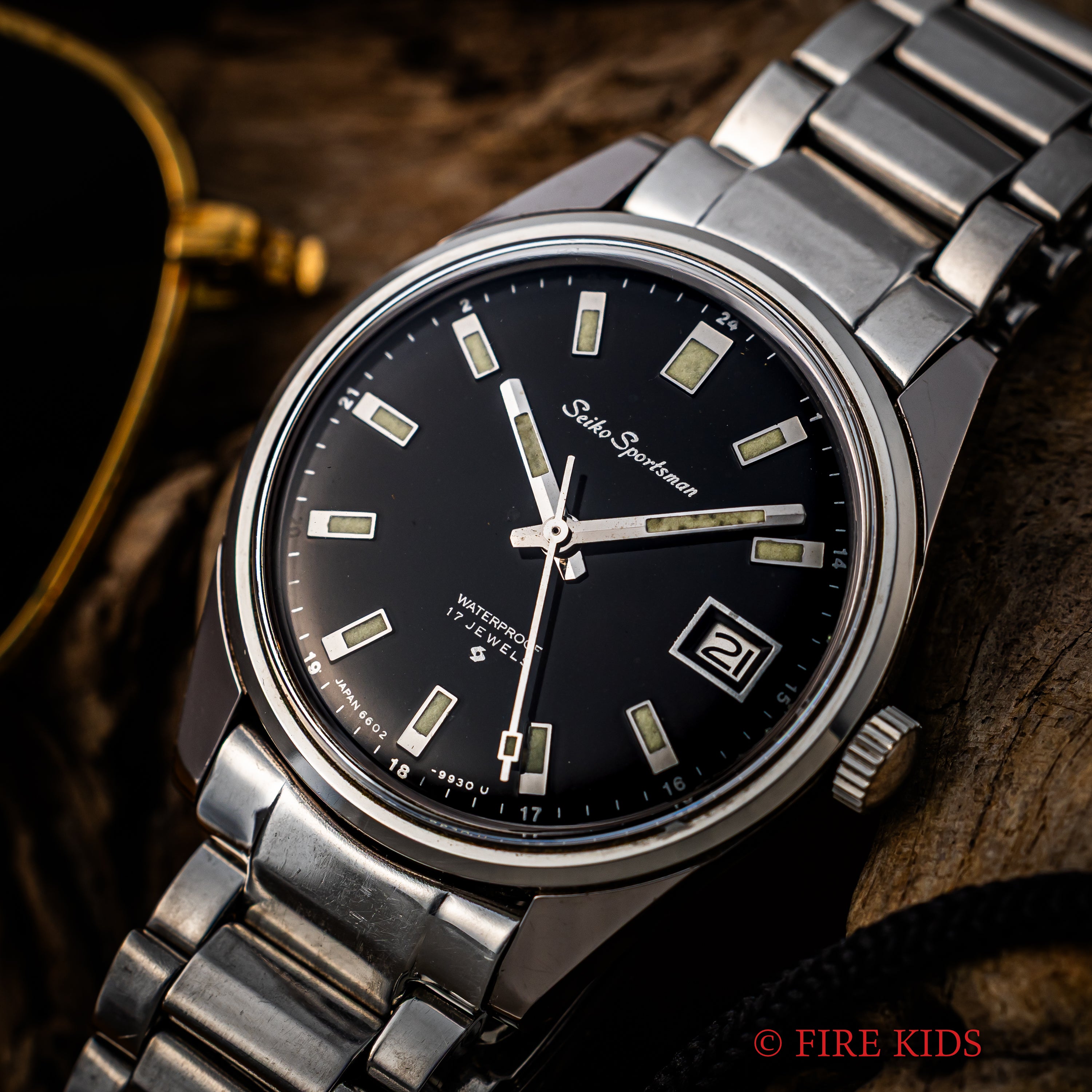 セイコー スポーツマン グレーダイヤル 1967年製 タツノオトシゴ 純正ブレス付き