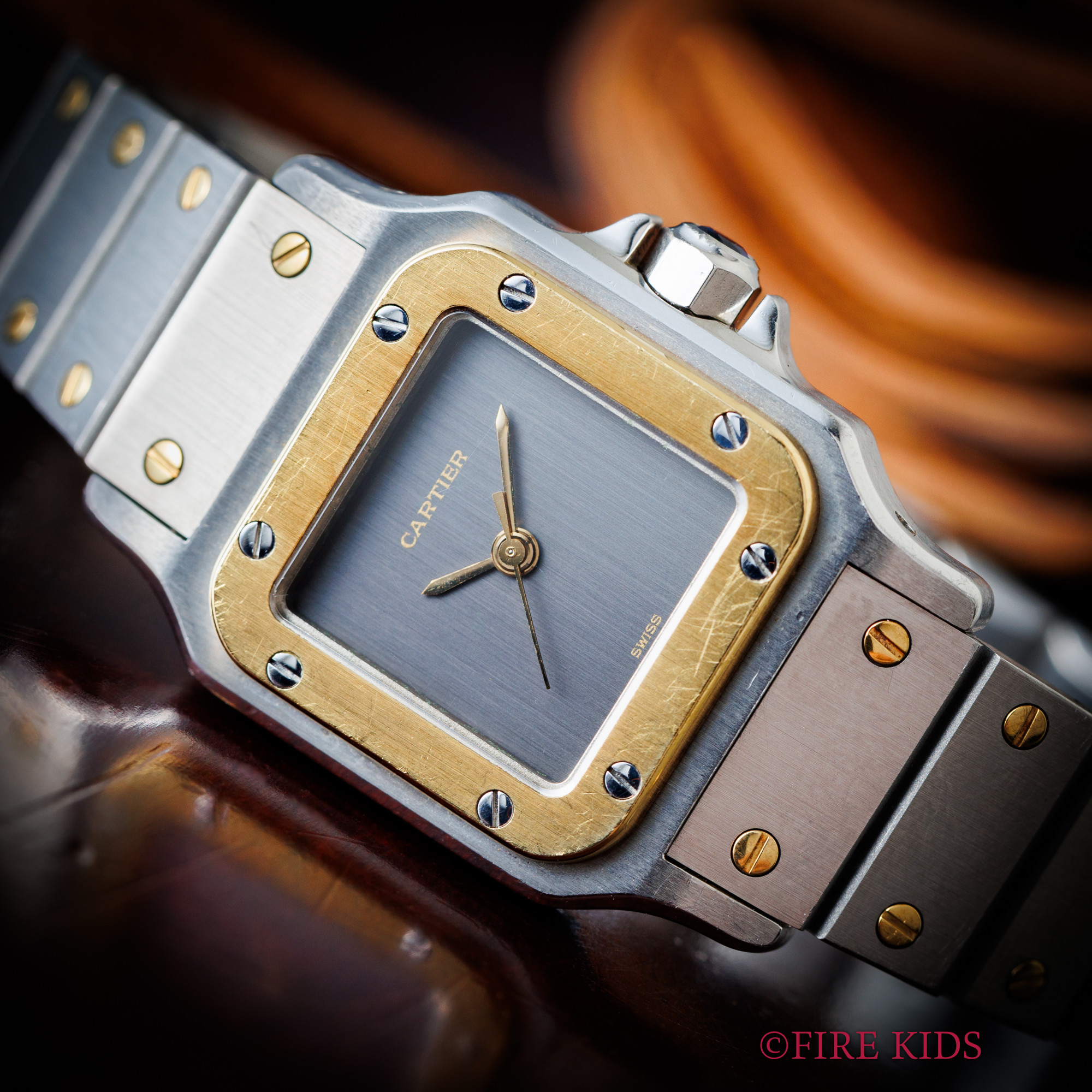 カルティエ サントスSMコンビ ゴーストダイヤル Ref.0902 自動巻き