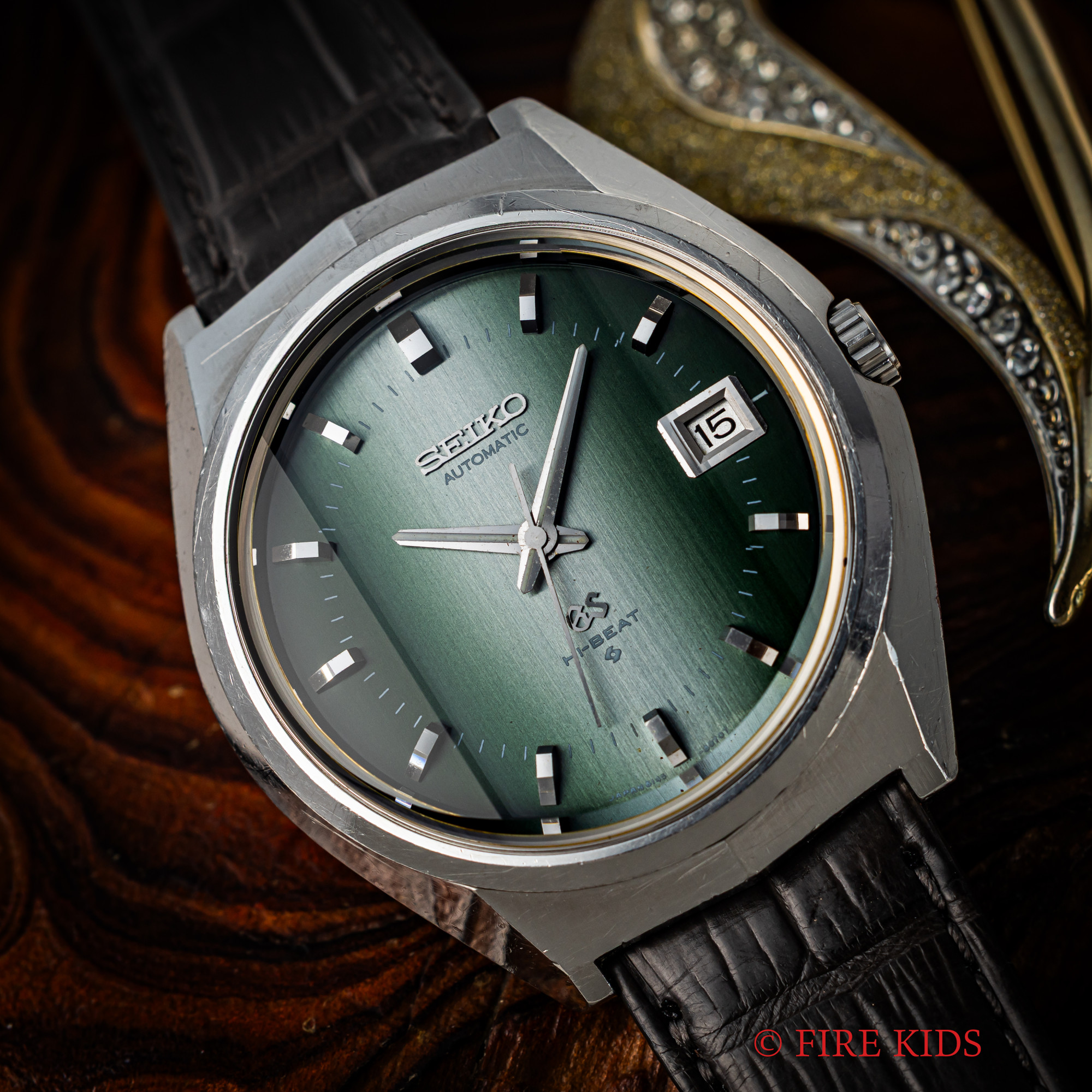 グランドセイコー 1972年製 グリーングラデーションダイヤル カットガラス 10振動自動巻 61GS