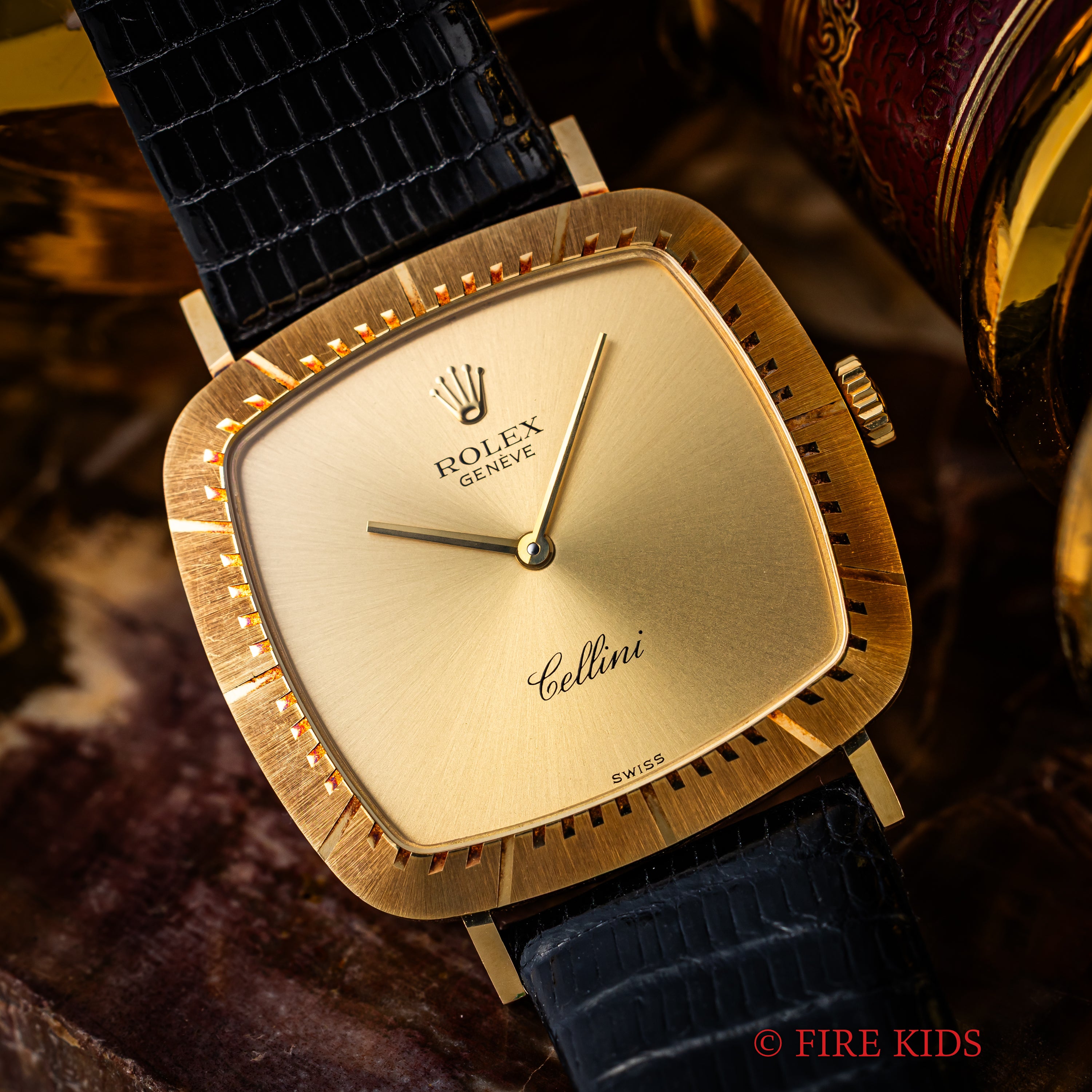 ロレックス 18金無垢チェリーニ 1990~1991年製 Ref.4084 純正18金無垢尾錠付き 手巻き