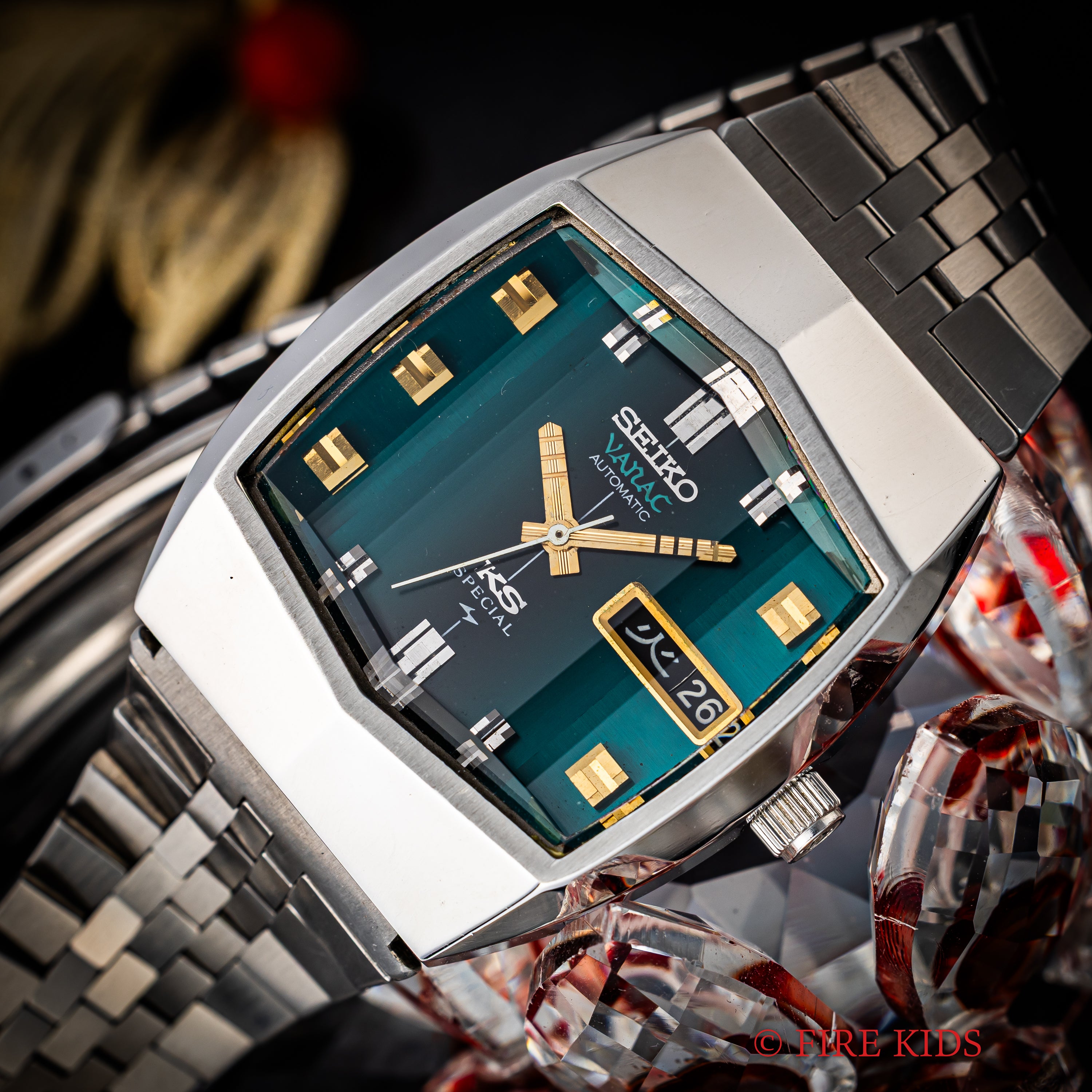 キングセイコー スペシャル バナック 1974年製 Ref.5256-6000 グリーングラデーションダイヤル 純正ブレス