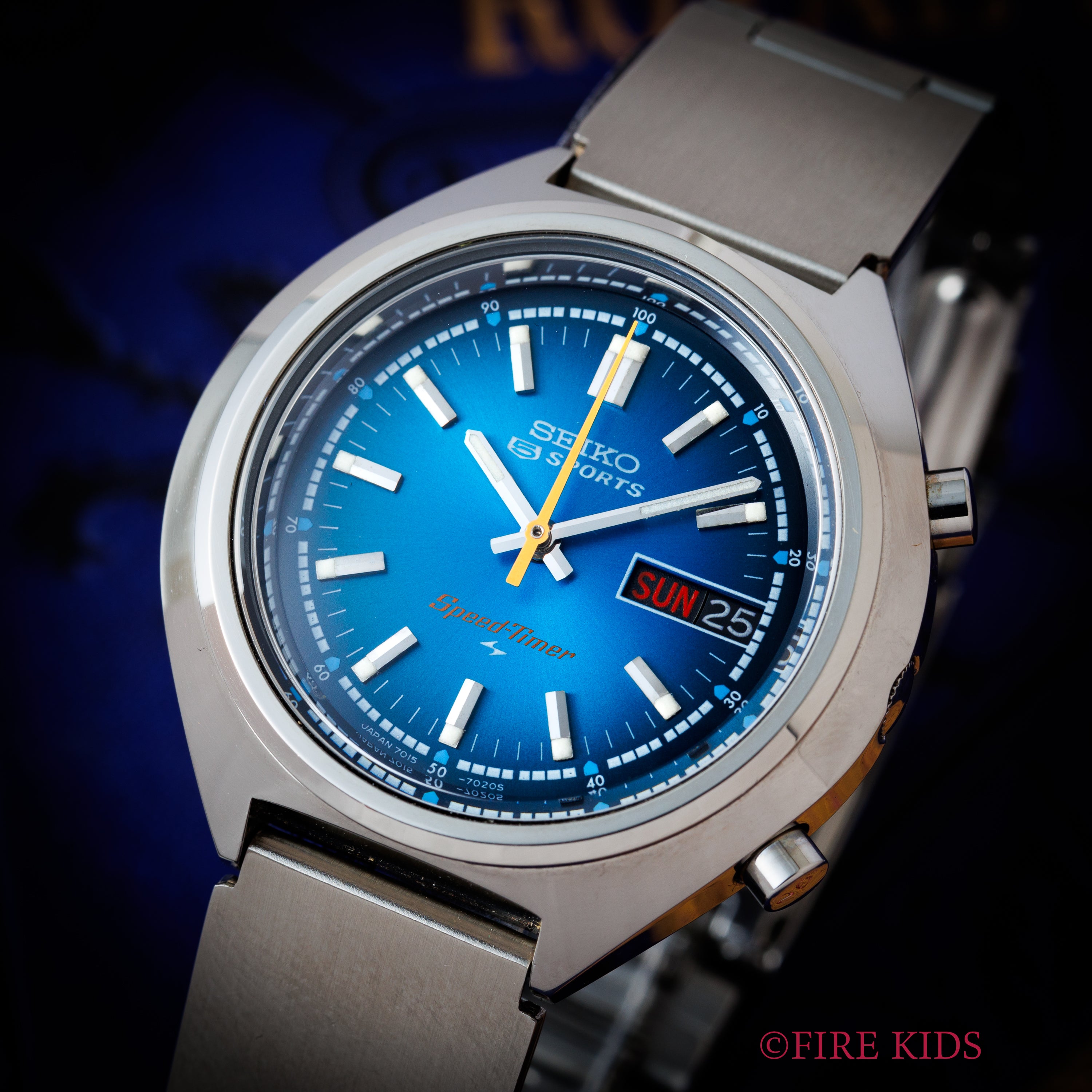 セイコー 5スポーツ スピードタイマー ブルーダイアル Ref.7015-7000 1973年製 未使用美品