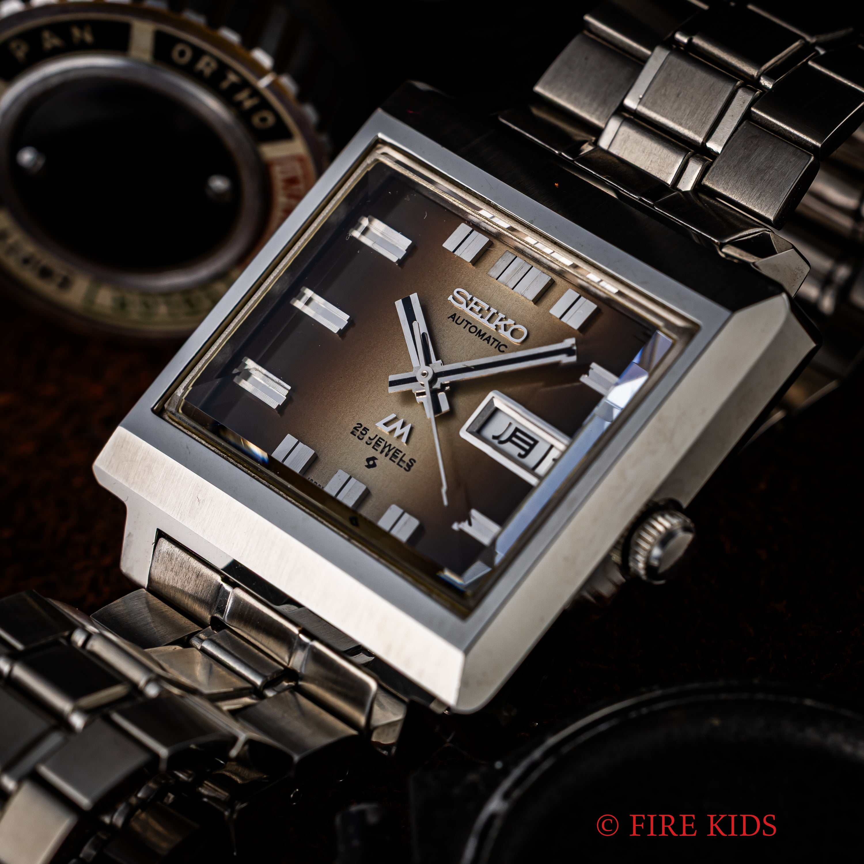 セイコー LM 1972年製 未使用美品 Ref.5606-5080 ブラウングラデーションダイヤル カットガラス 純正ブレス付き タグ付き