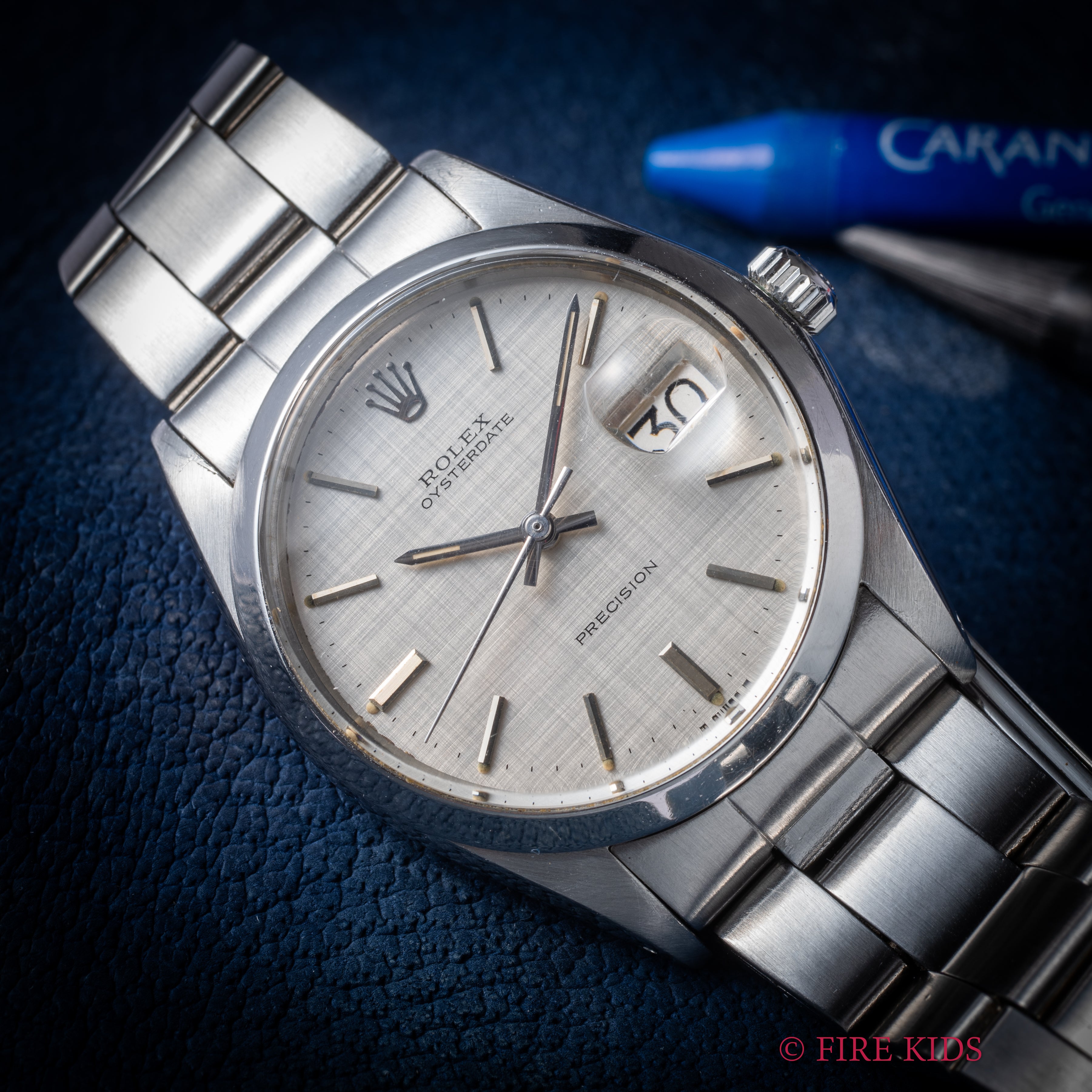 ロレックス オイスターデイト リネンダイヤル 1970年製 Ref.6694 手巻 純正巻きブレス