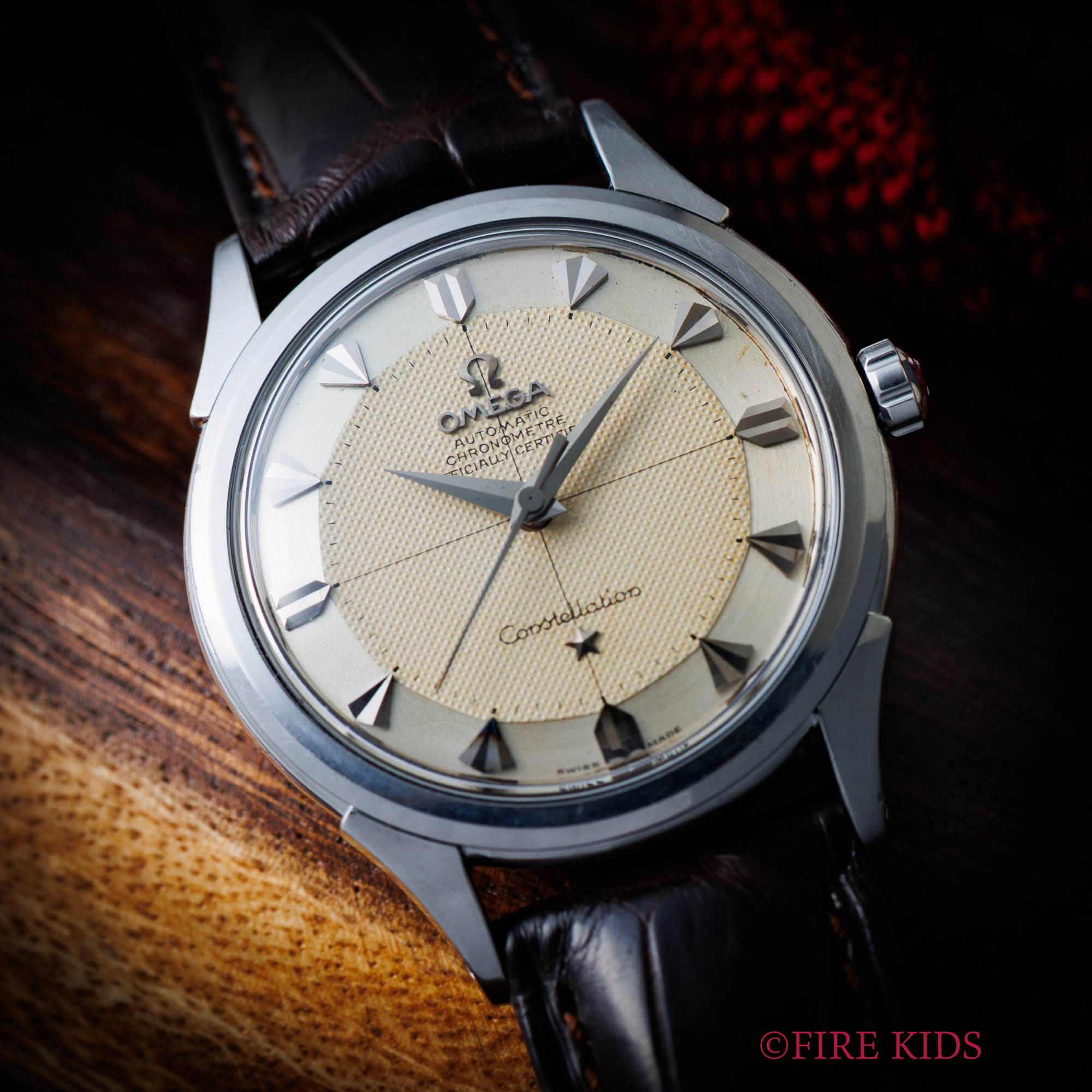 オメガ 1958年製 コンステレーション 12角 ハートインデックス Ref.2852 10SC 自動巻クロノメーター Cal.505 パイパンダイヤル