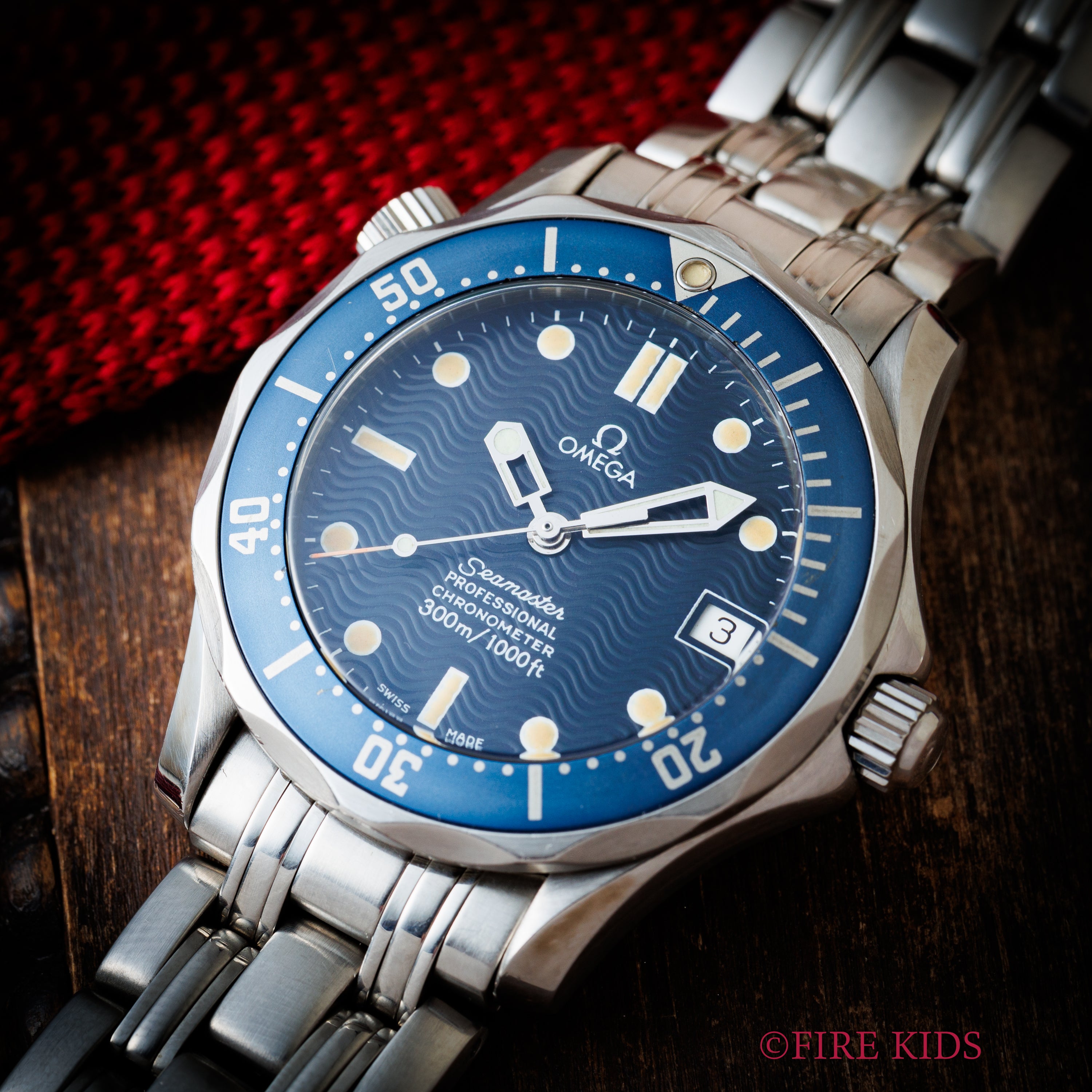 オメガ シーマスター プロフェショナル300m 1999年製 自動巻クロノメーター 純正ブレス タグ付き