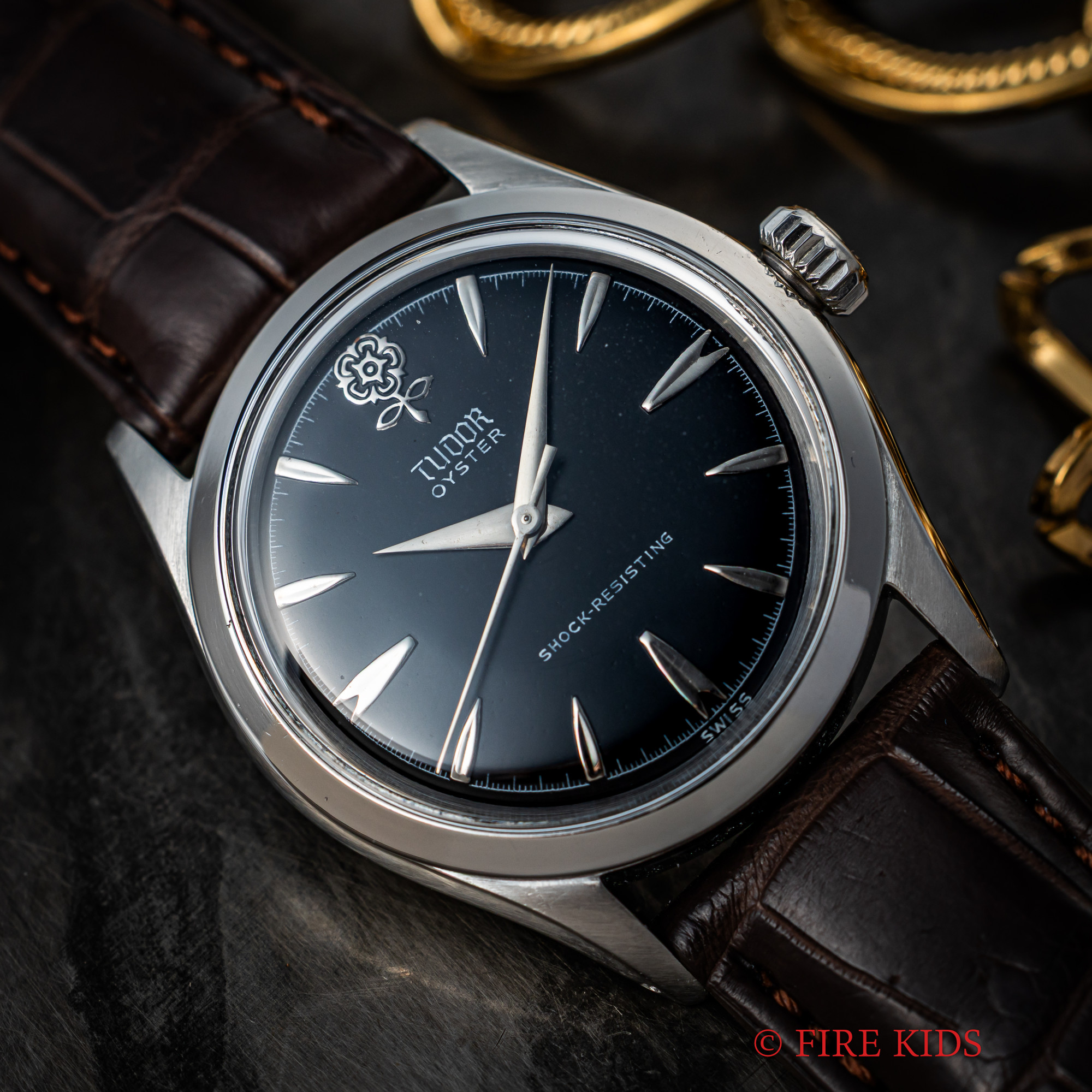 チューダー オイスター デカバラ ブラックリダンダイヤル 手巻き 1956年製 Ref.7934