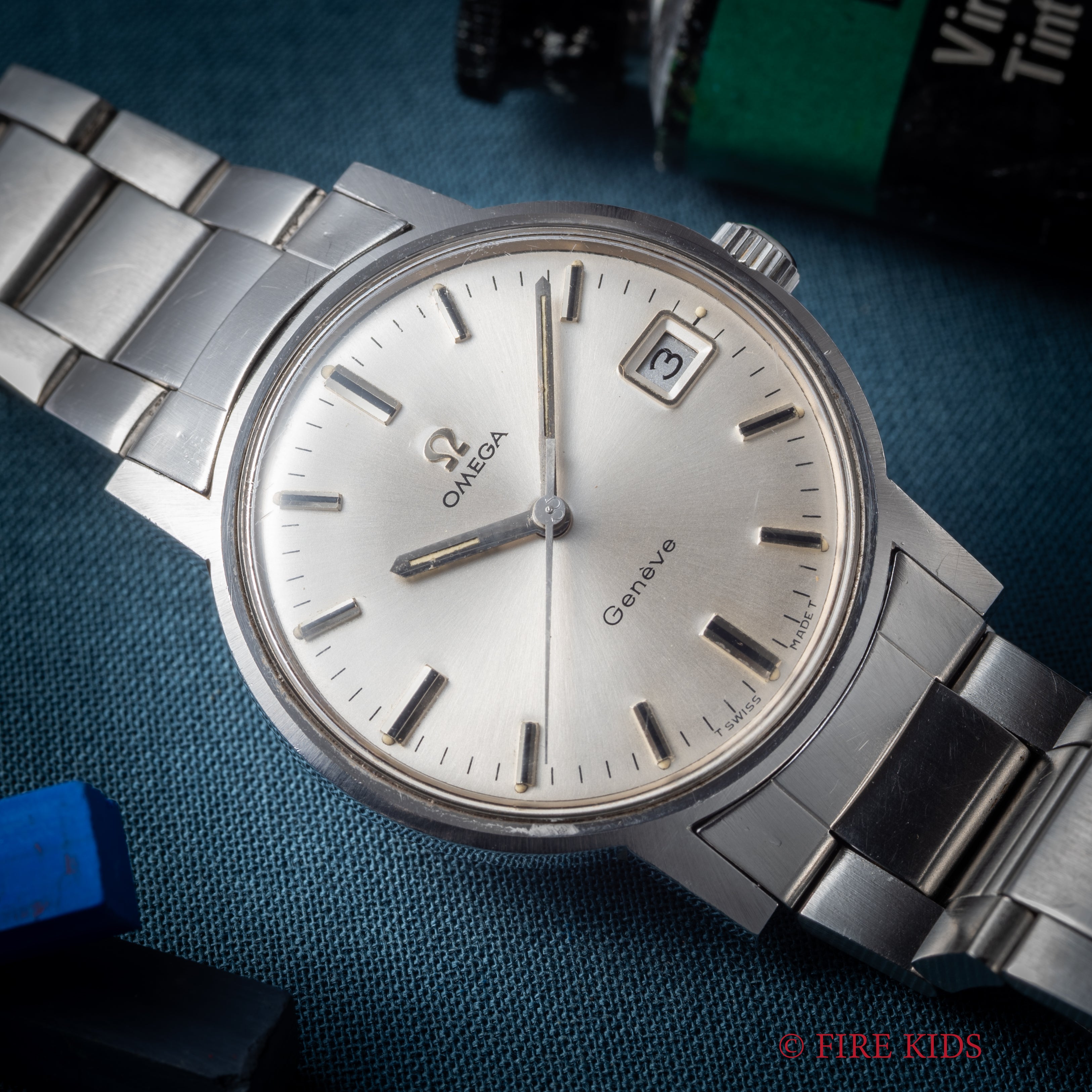 オメガ ジュネーブ 1969年製 ラウンドケース 自動巻 Cal.613 純正3連ブレス