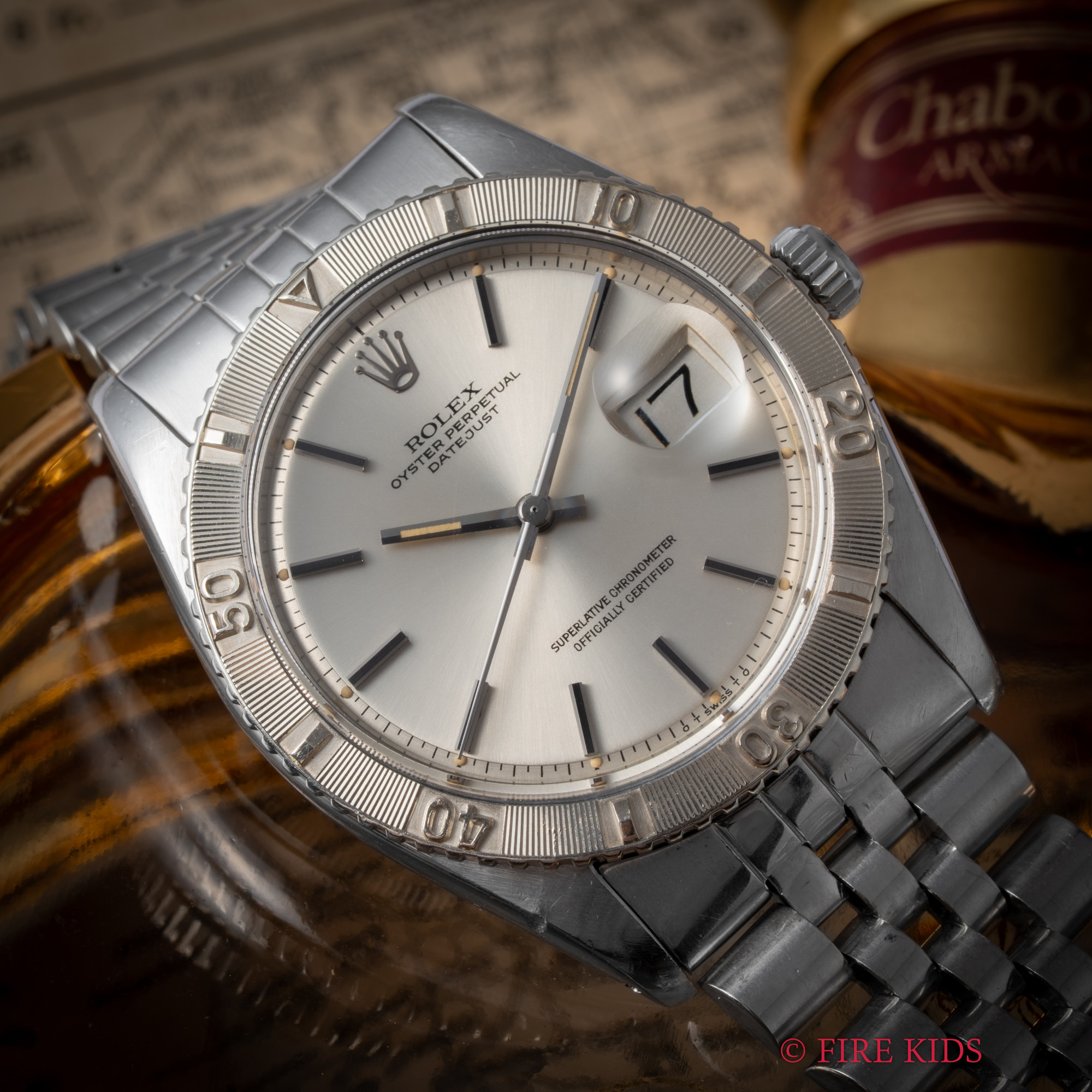 ロレックス ROLEX サンダーバード 1974年製 Ref.1625 シグマダイヤル 回転ベゼル パイロットウォッチ 純正ブレス