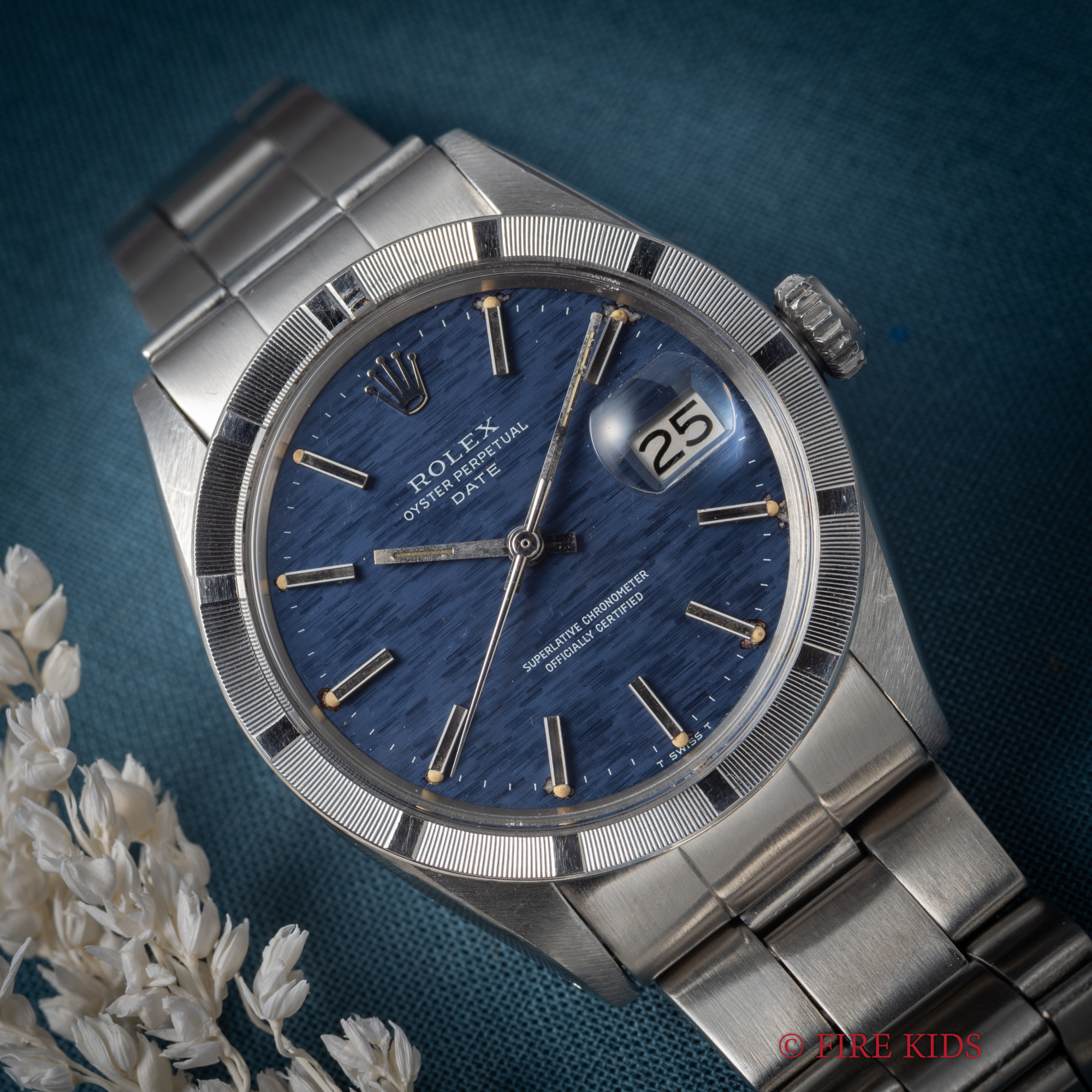 ロレックス オイスターパーペチュアルデイト ブルーブリック 1970年製 自動巻き