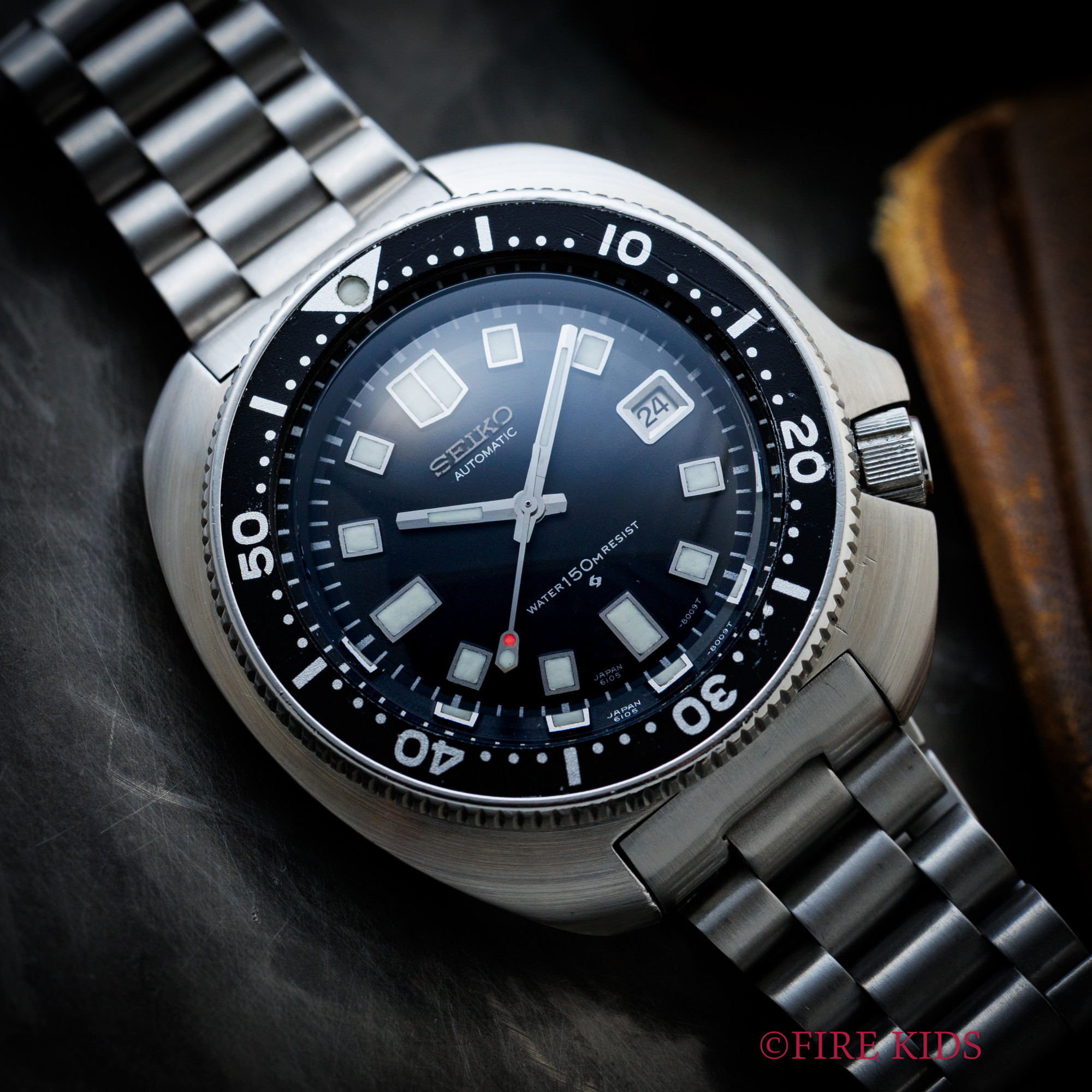 セイコー 150mダイバー セカンド後期 ウエムラダイバー 純正ブレス 1974年製