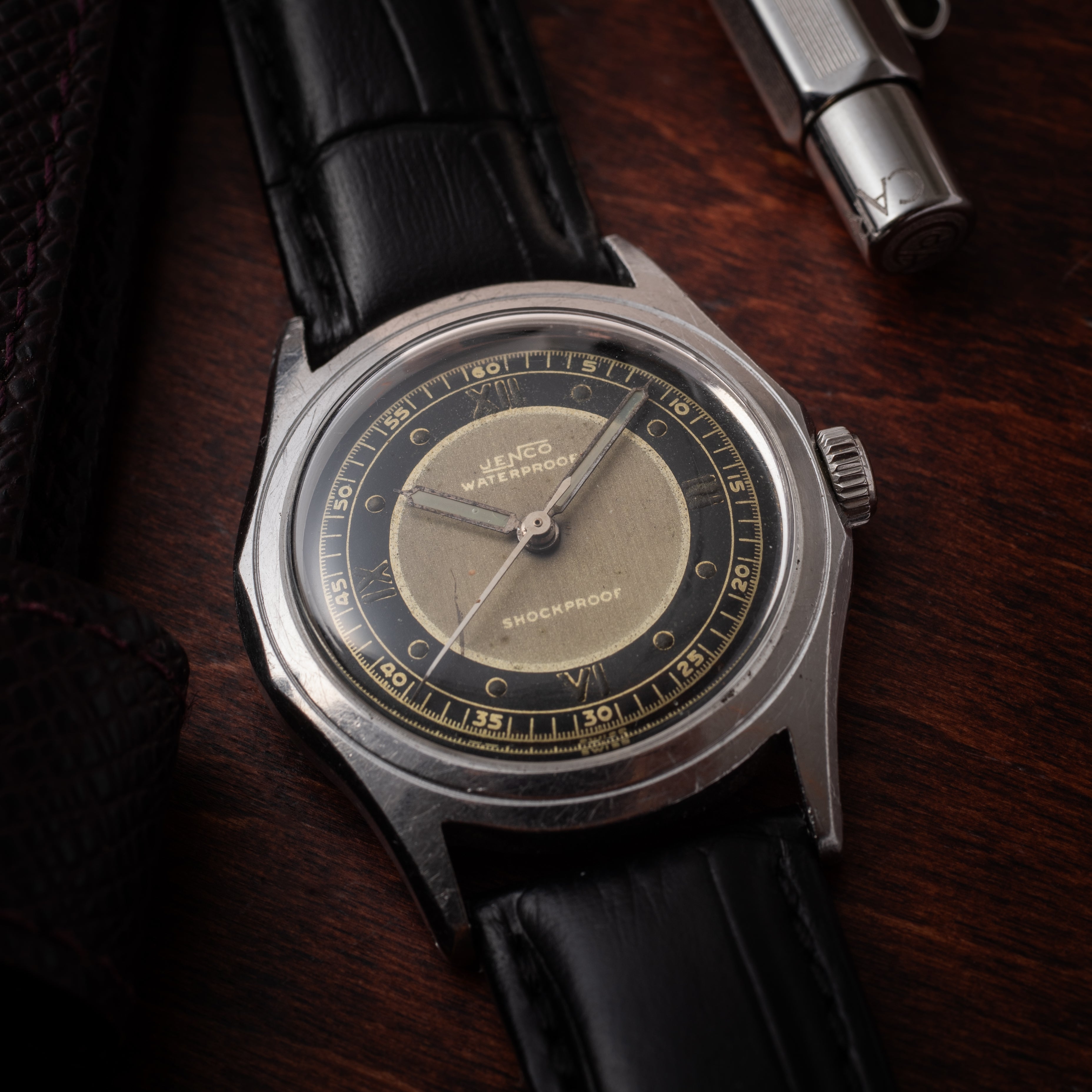 ジェンコ ツートンダイヤル センターセコンド 1940年代製 手巻き