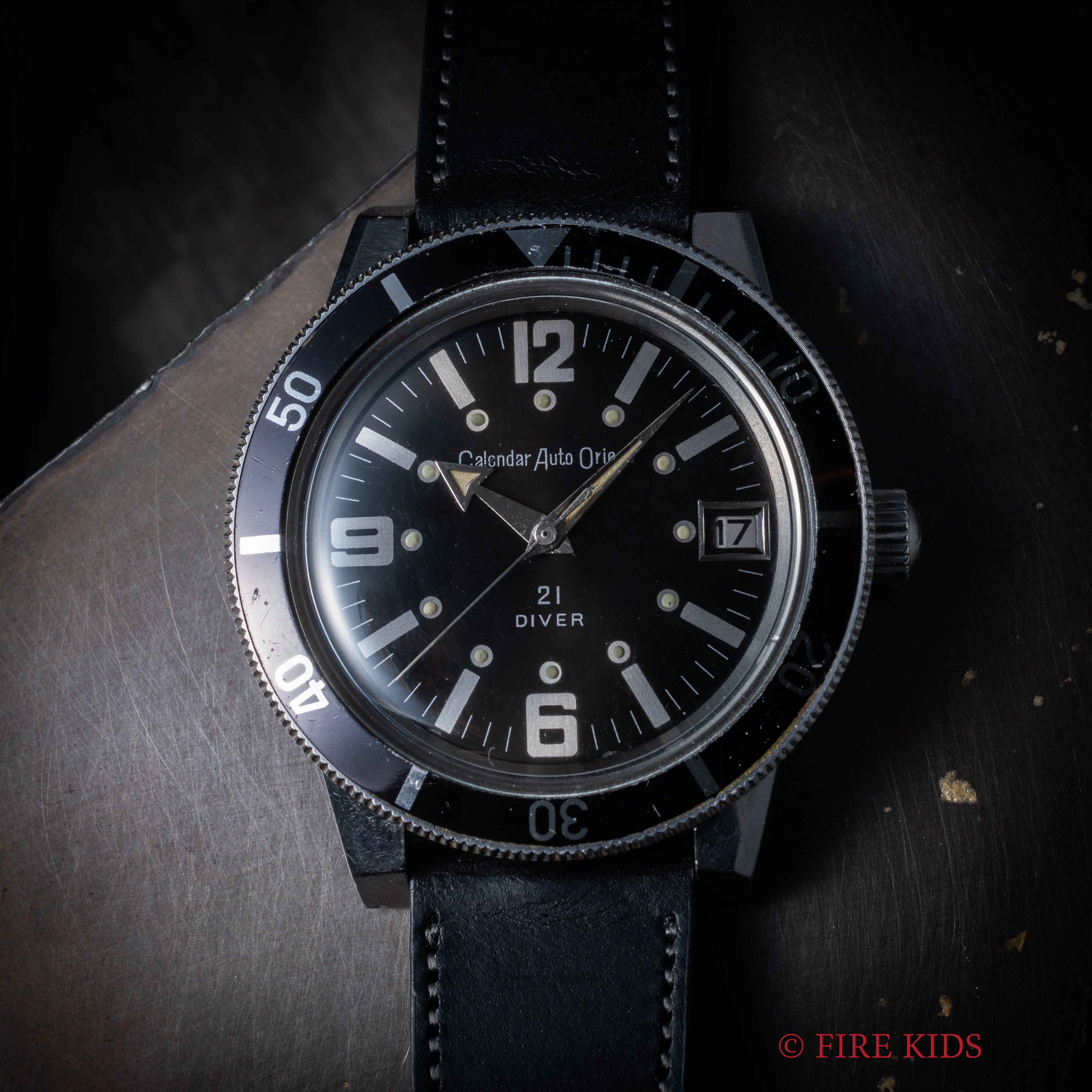 オリエント カレンダー オートオリエント 1960年代製 アローハンド 21ダイバー 自動巻き