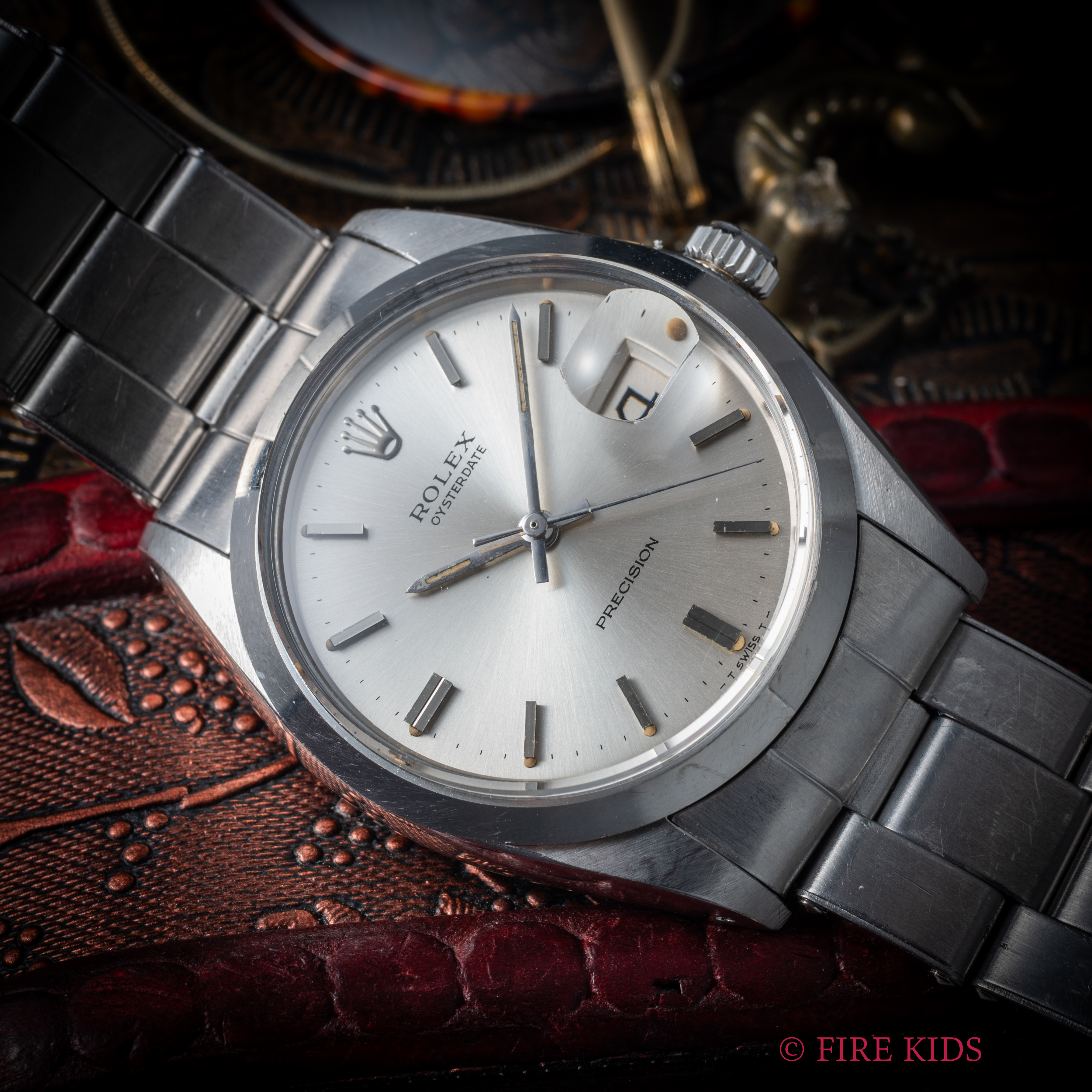 ロレックス オイスターデイト 1969年製 Ref.6694 手巻 シルバーダイヤル 純正リベットブレス 箱ギャラ