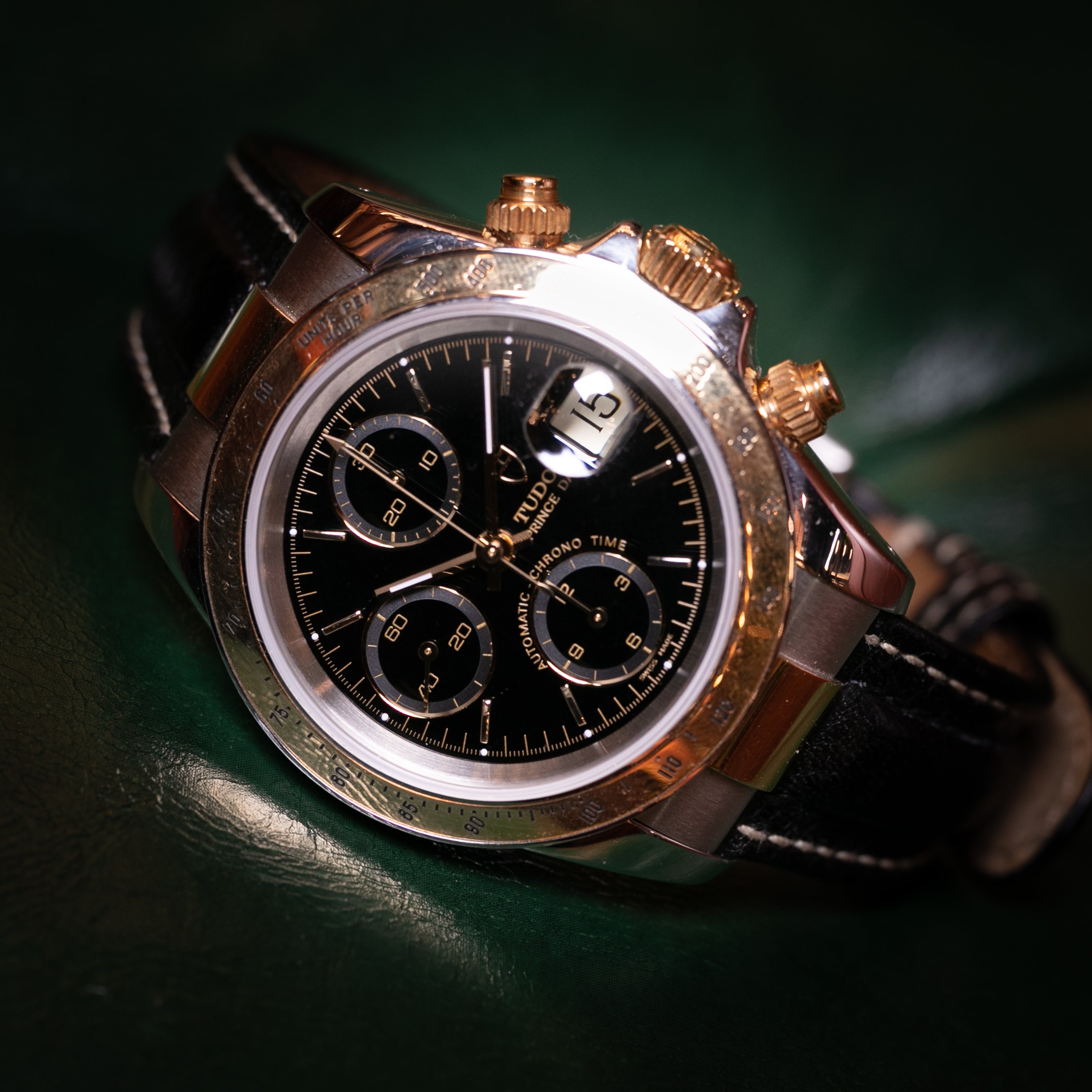 TUDOR クロノタイム コンビ 1999年製 箱付き ブラックダイヤル