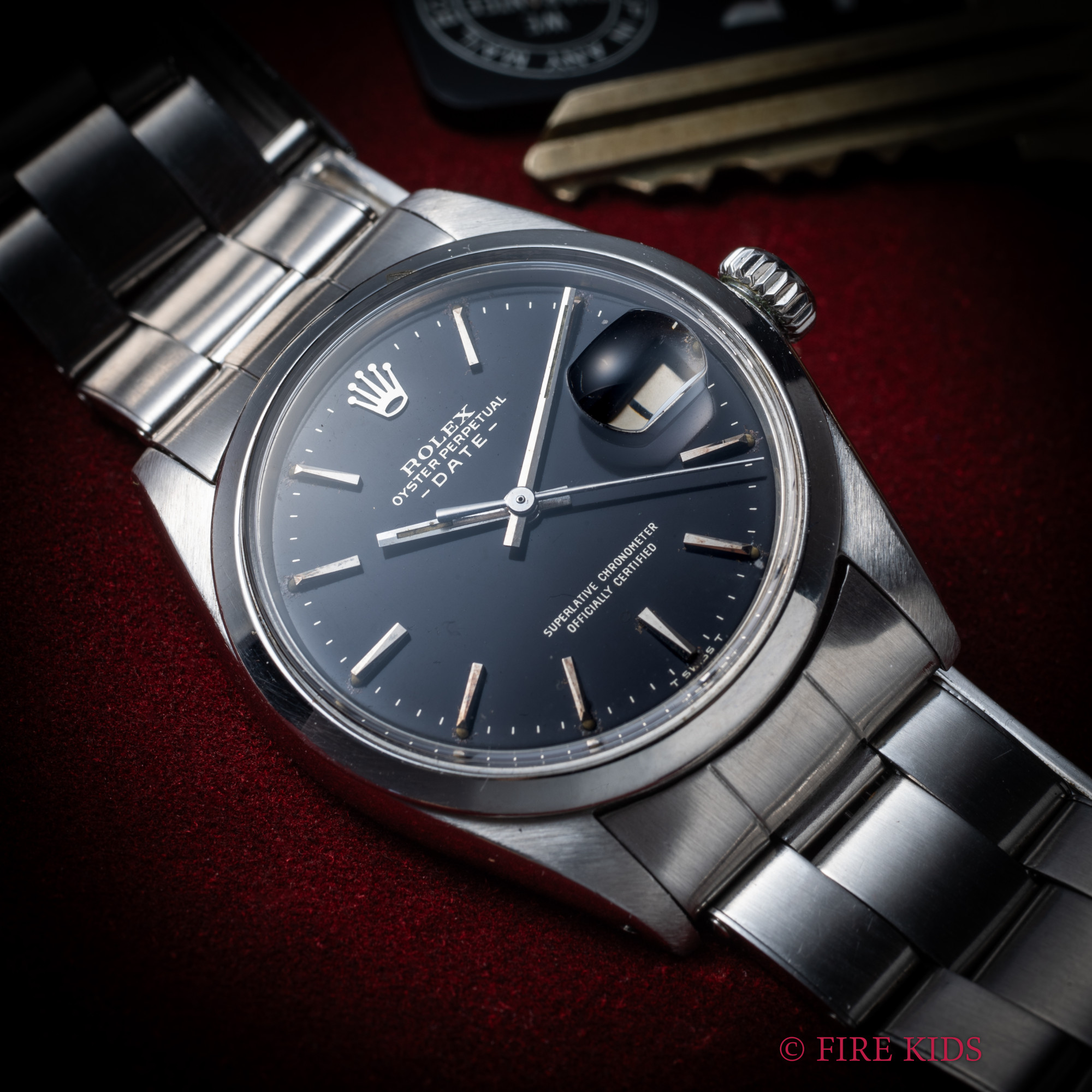 ロレックス オイスターパーペチュアルデイト ブラック 1965年製 Ref.1500 Cal.1560