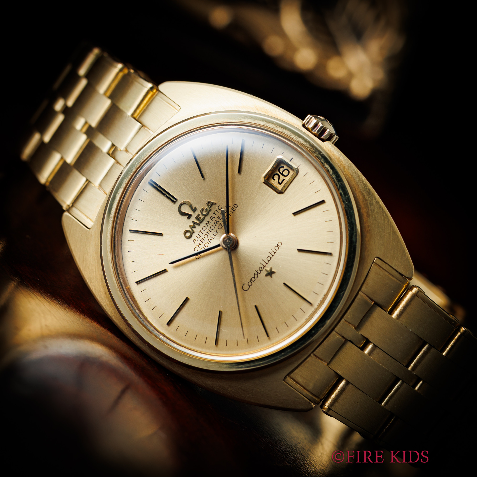 オメガ コンステレーション Cライン ジェラルドジェンタデザイン前期 18金イエローゴールド 1968年製 自動巻きクロノメーター Cal.564 Ref.168.009 純正18金エクスパンションブレス 74年ギャラ付き