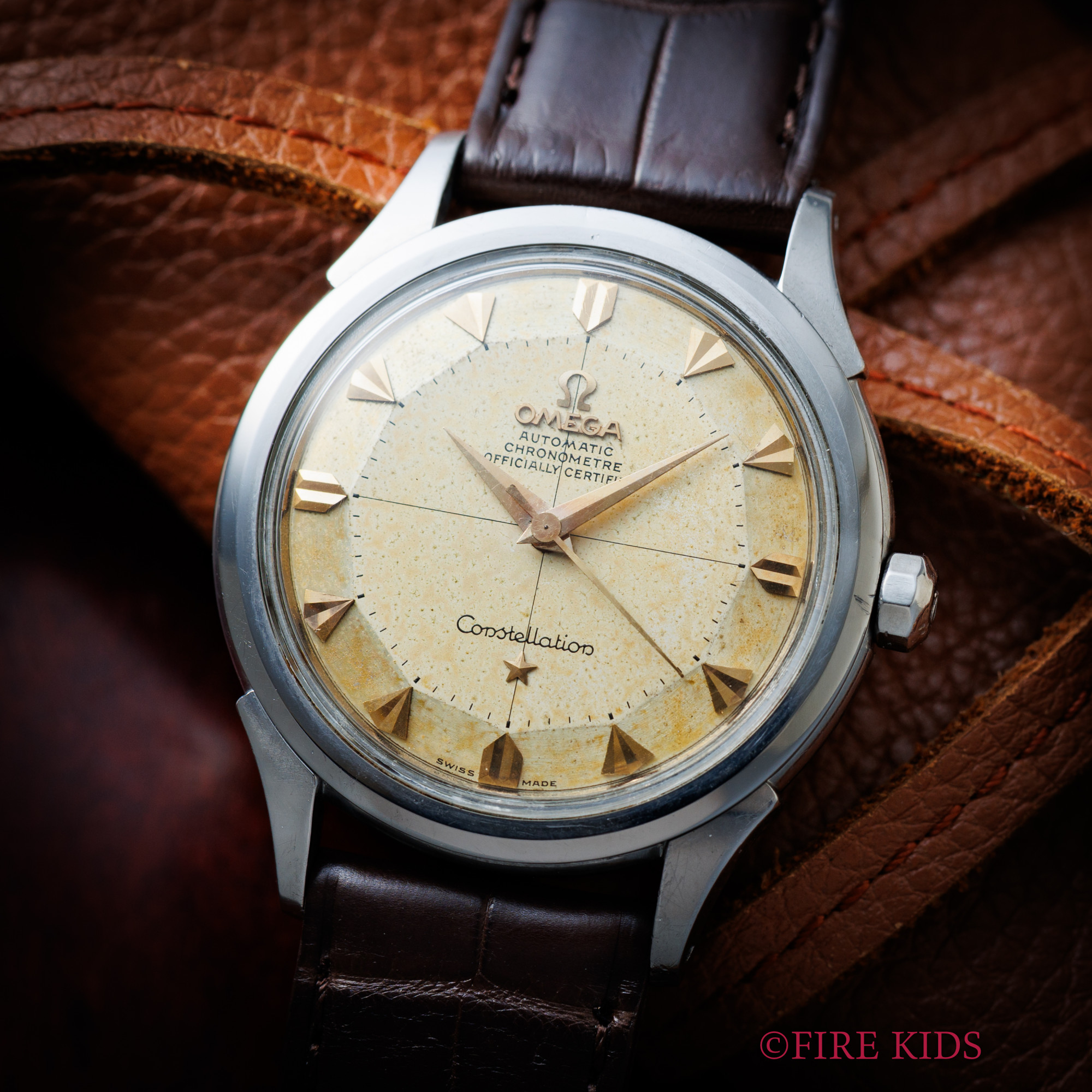 オメガ　コンステレーション　ref.2852-9SC　1956年製　12角　楔インデックス　ノンデイト