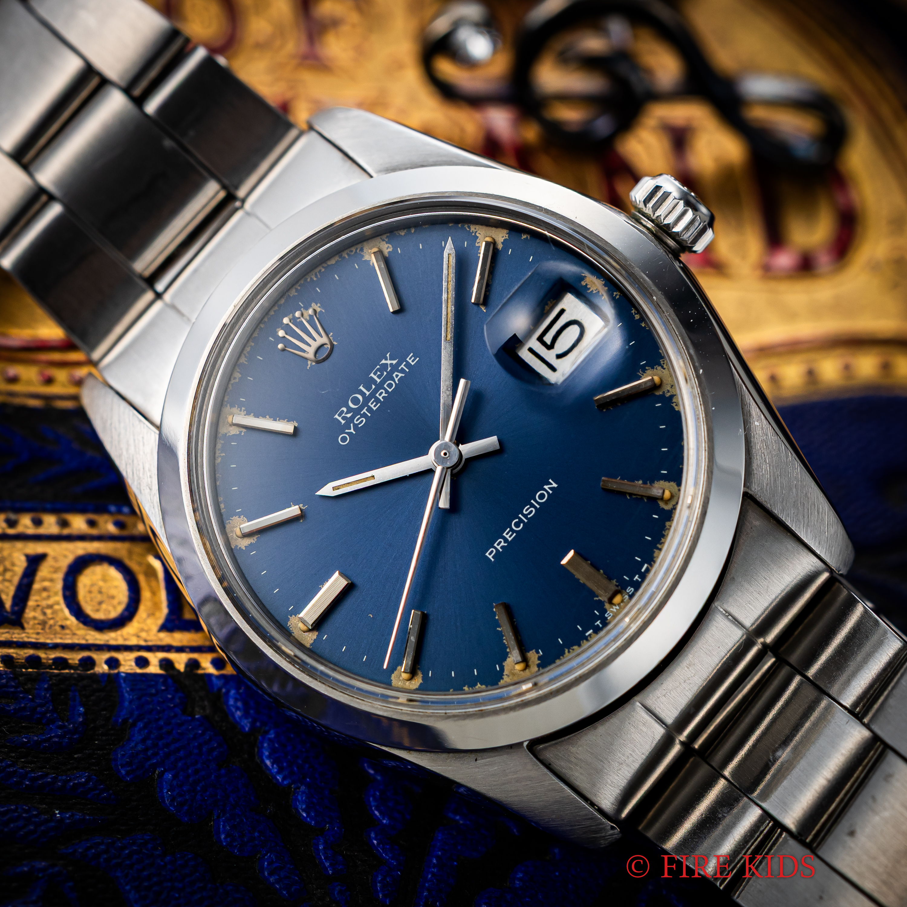 ロレックス オイスターデイト 手巻き 1971年製 Ref.6694 ブルーダイヤル