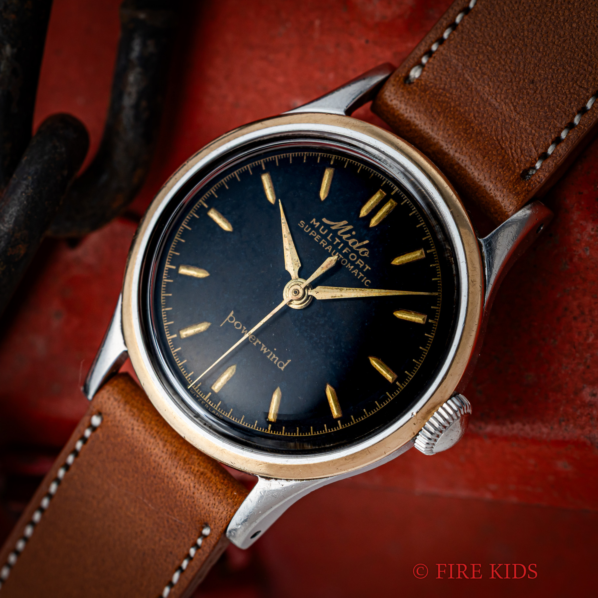 MIDO　マルチフォート　ギルトダイヤル　自動巻き　1940年代製　Ref.385509