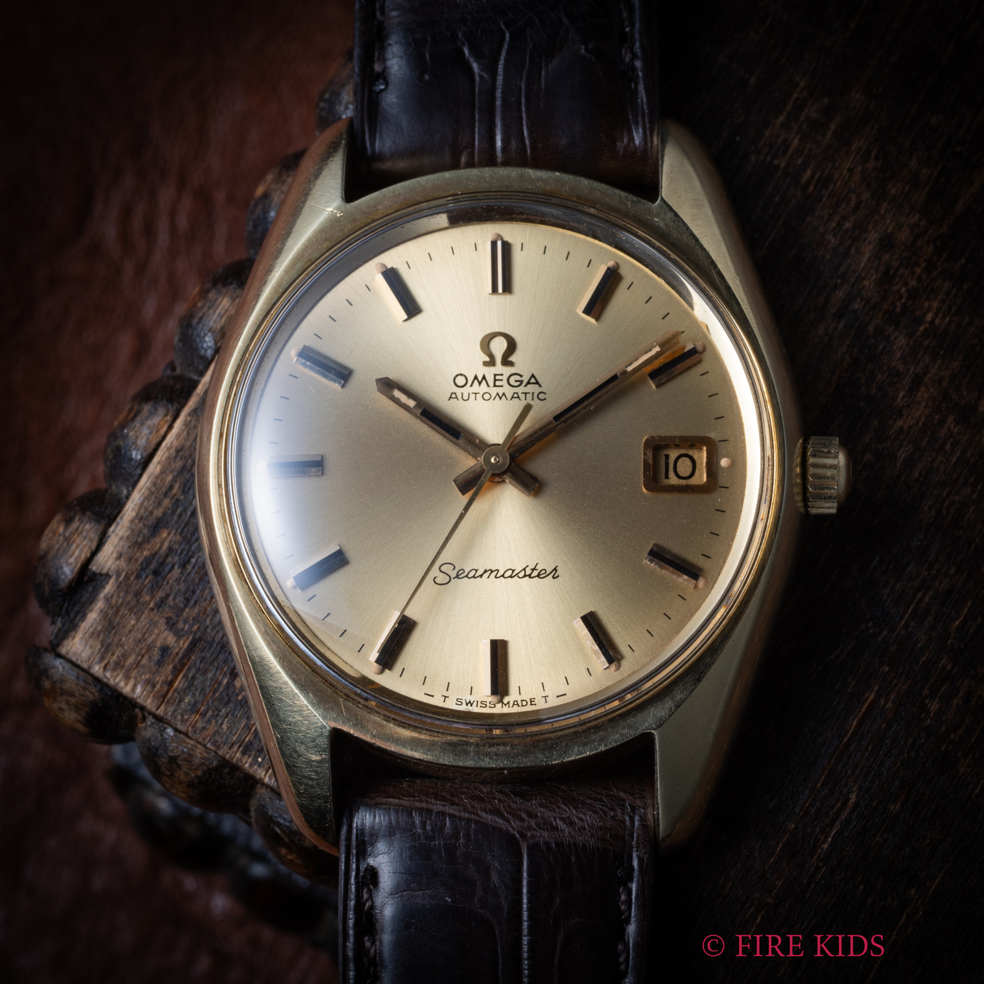 オメガ シーマスター トップゴールド 1970年製 シャンパンダイヤル 自動巻き