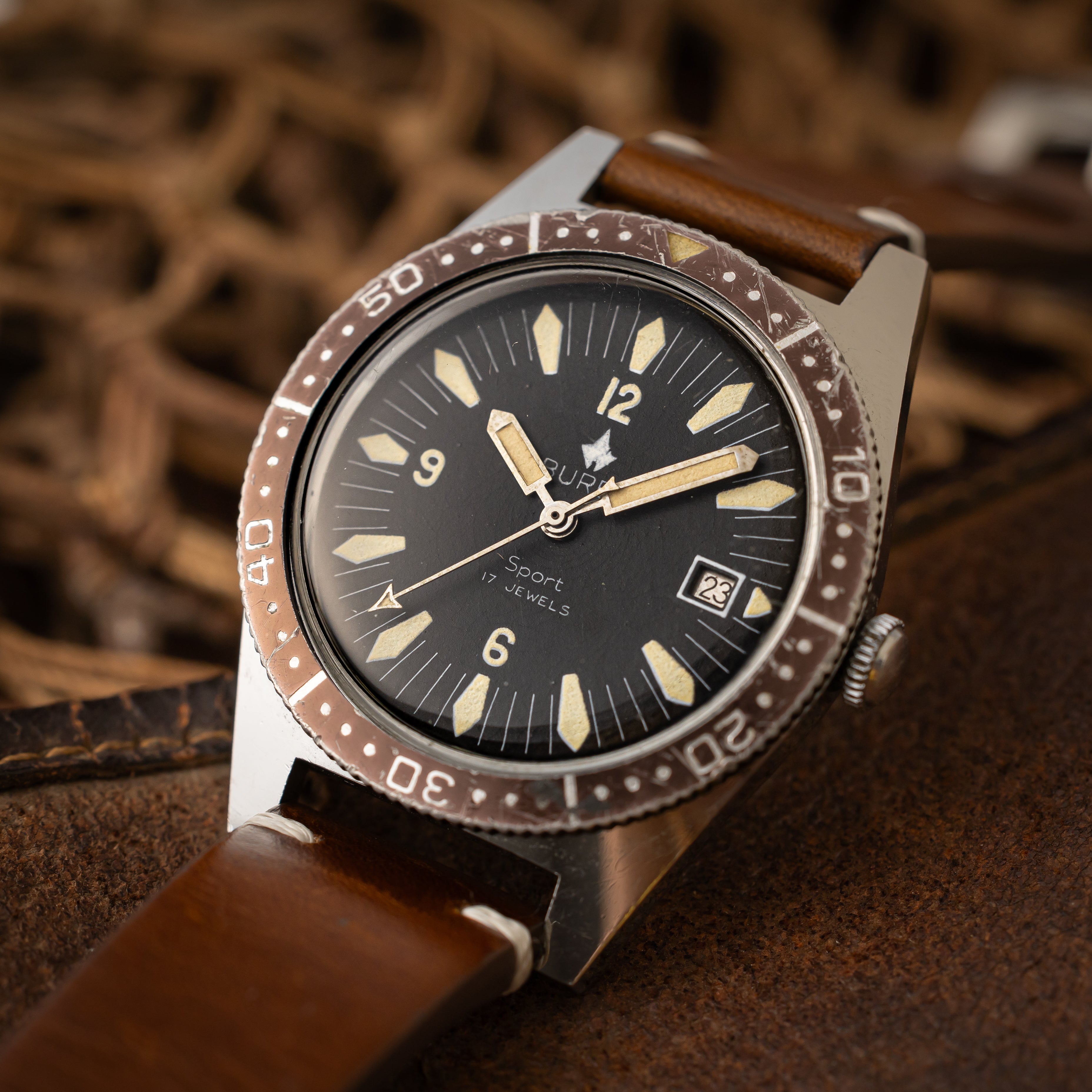 ビューレン スポルト ダイバーズタイプ セイコームーブ 1960年代製