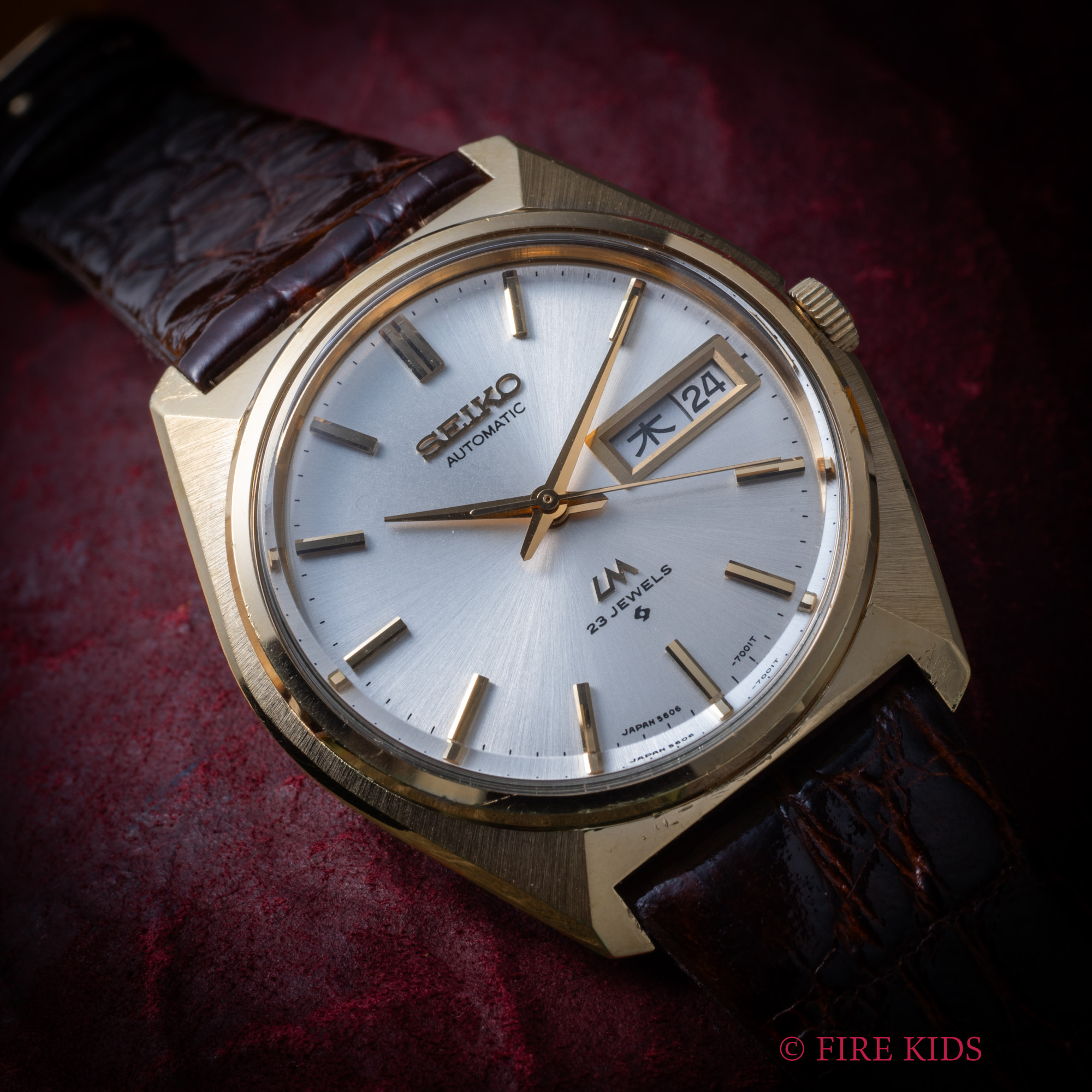 セイコー 1970年製（昭和45年製）ロードマチック Ref.5606-7000 SGPケース 自動巻 国鉄表彰刻印