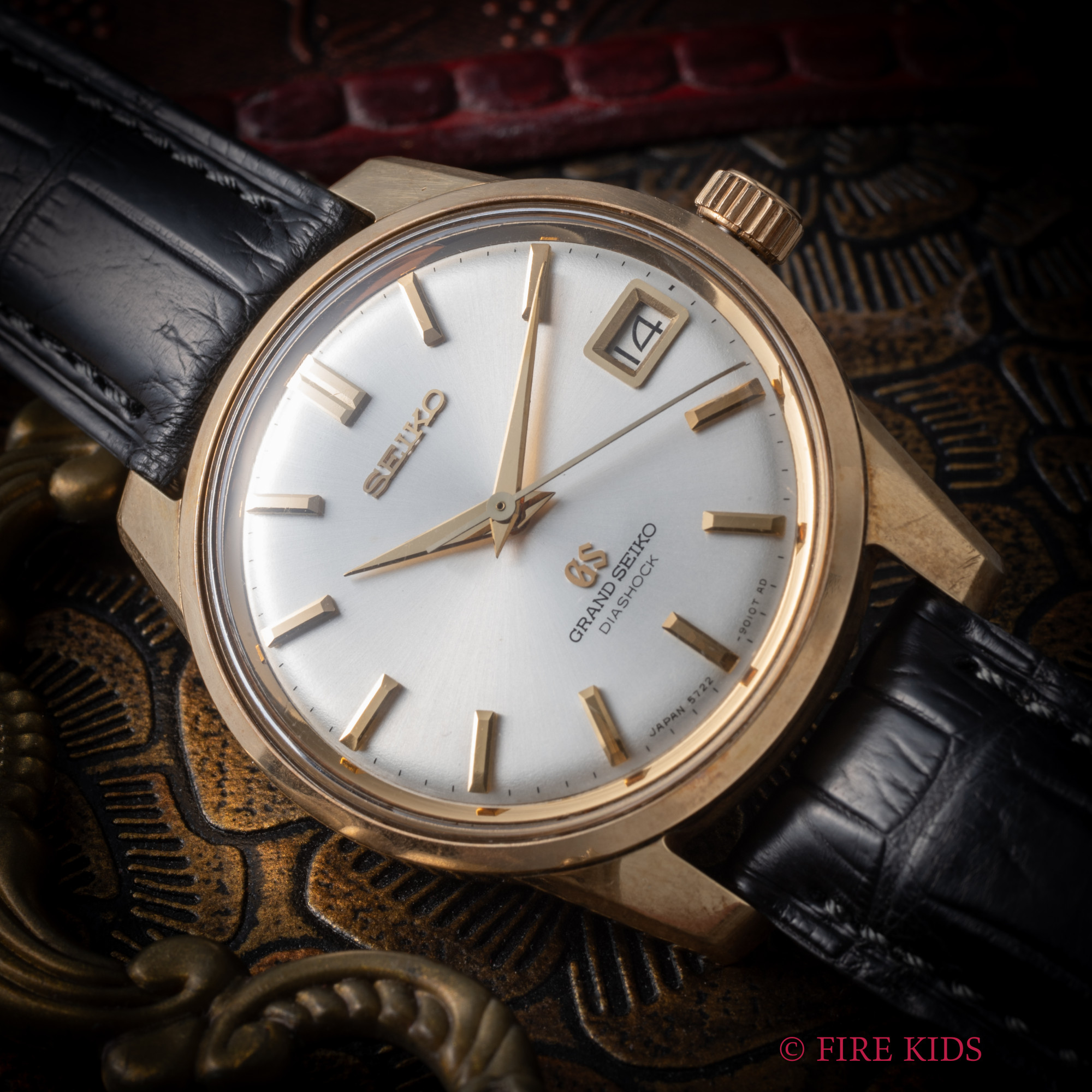 グランドセイコー セカンドモデル後期型 1966年製 Ref.5722-9010 GCケース ロービート手巻 ライオンメダリオン