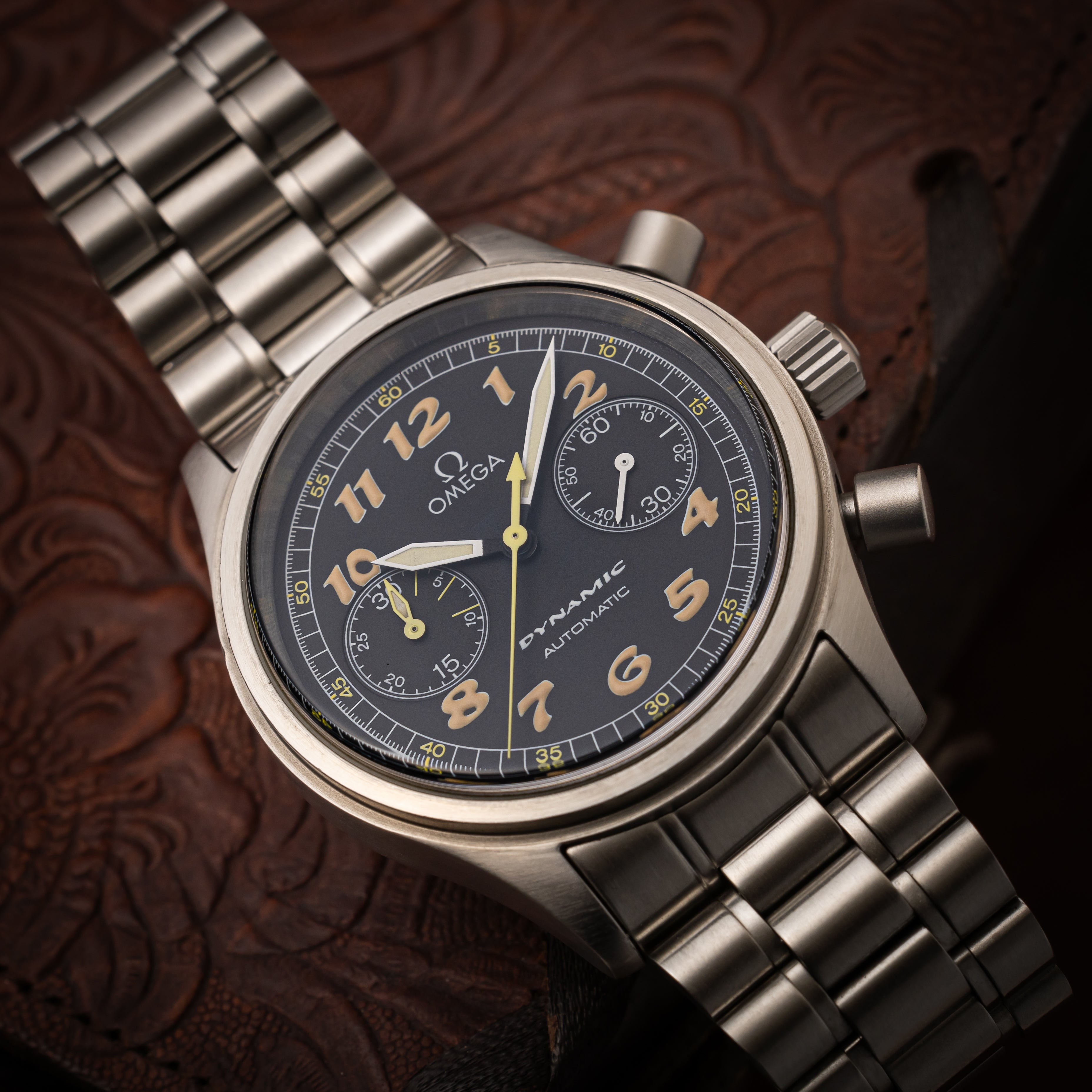 オメガ ダイナミック 自動巻きクロノグラフ 1995～97年製 純正ブレス