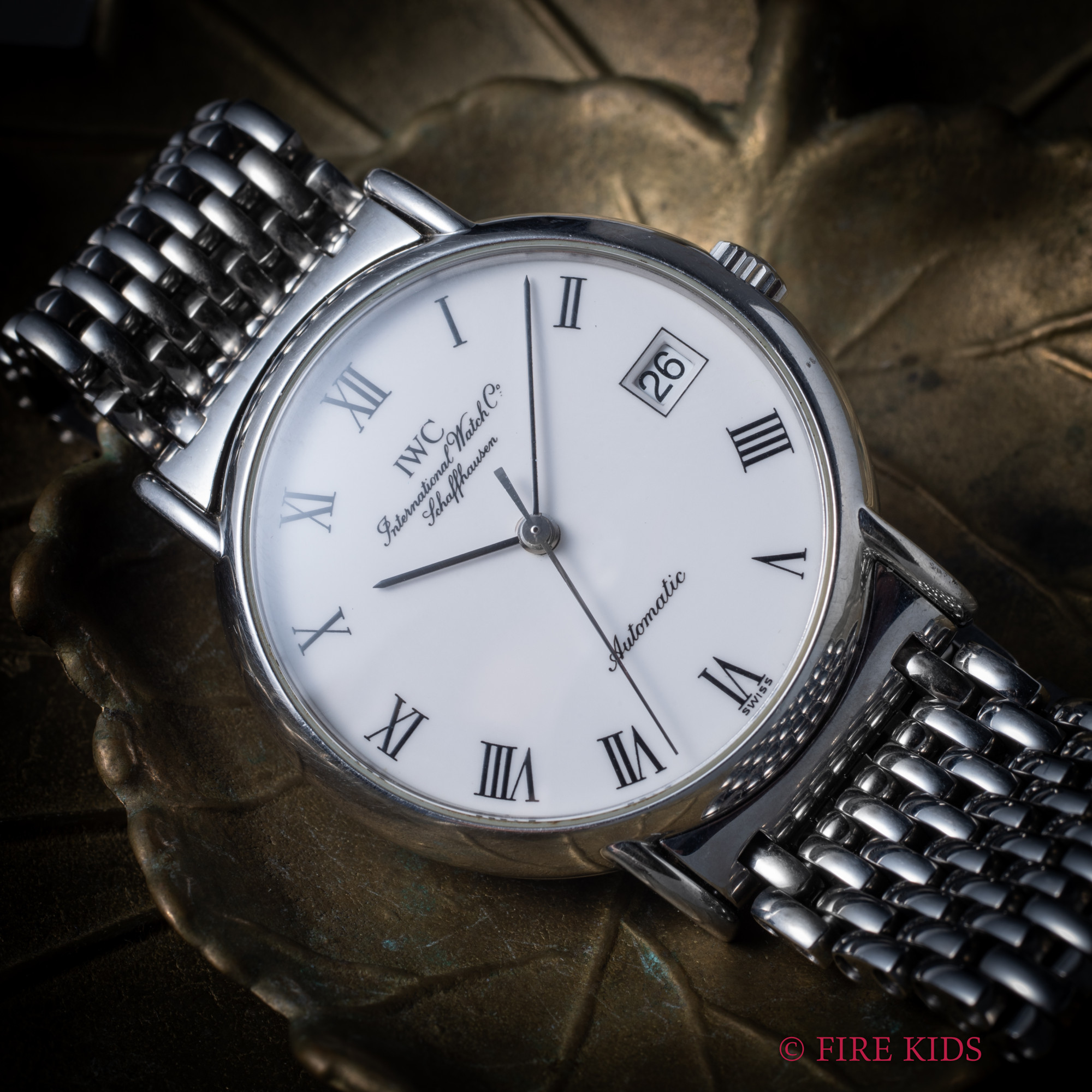 IWC ポートフィノ ホワイトローマン Ref.3513 2000年製 Cal.37521自動巻き エナメル 純正ブレス