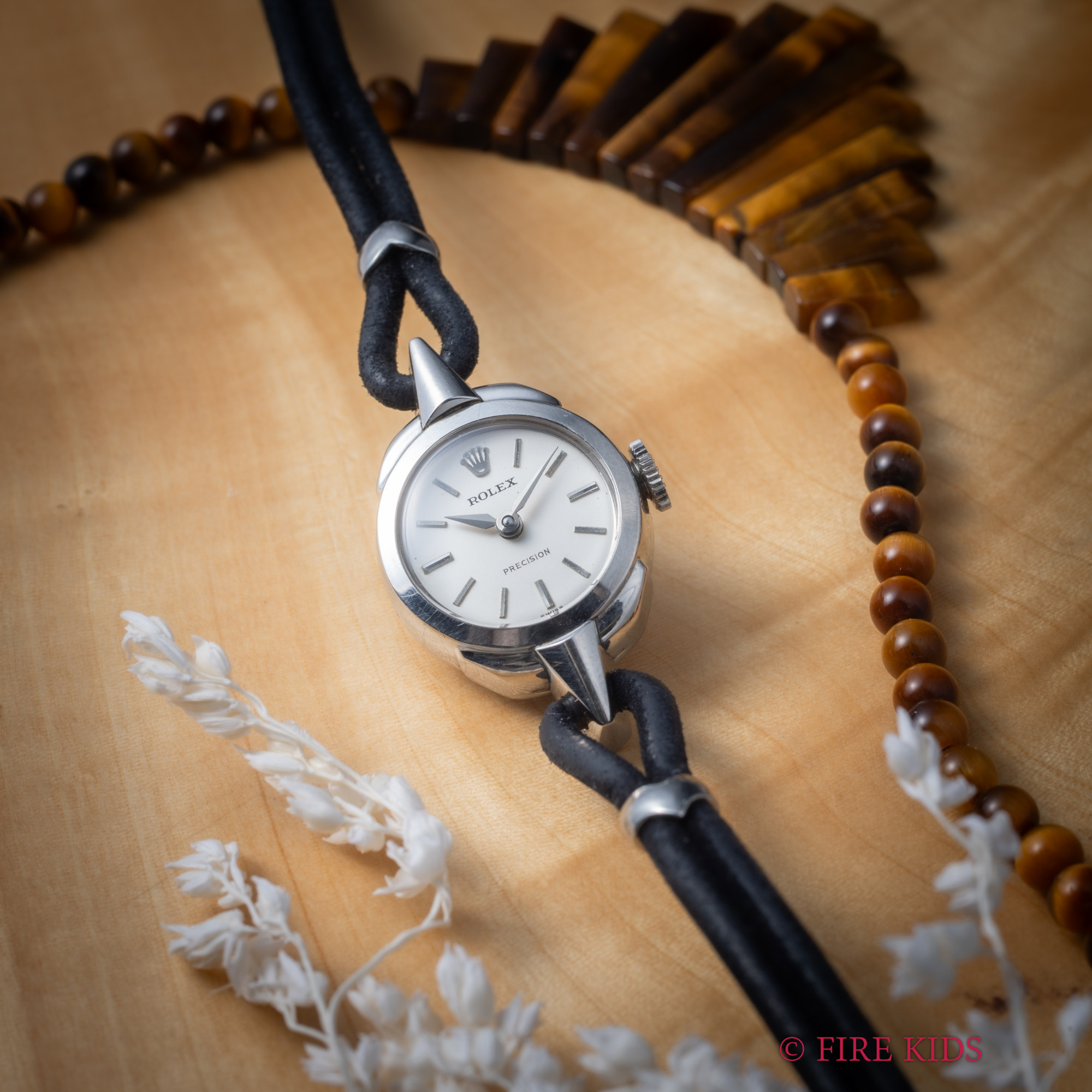 ロレックス プレシジョン 南京 レディース 純正バックル 2針 手巻き アルファハンド 1958年製