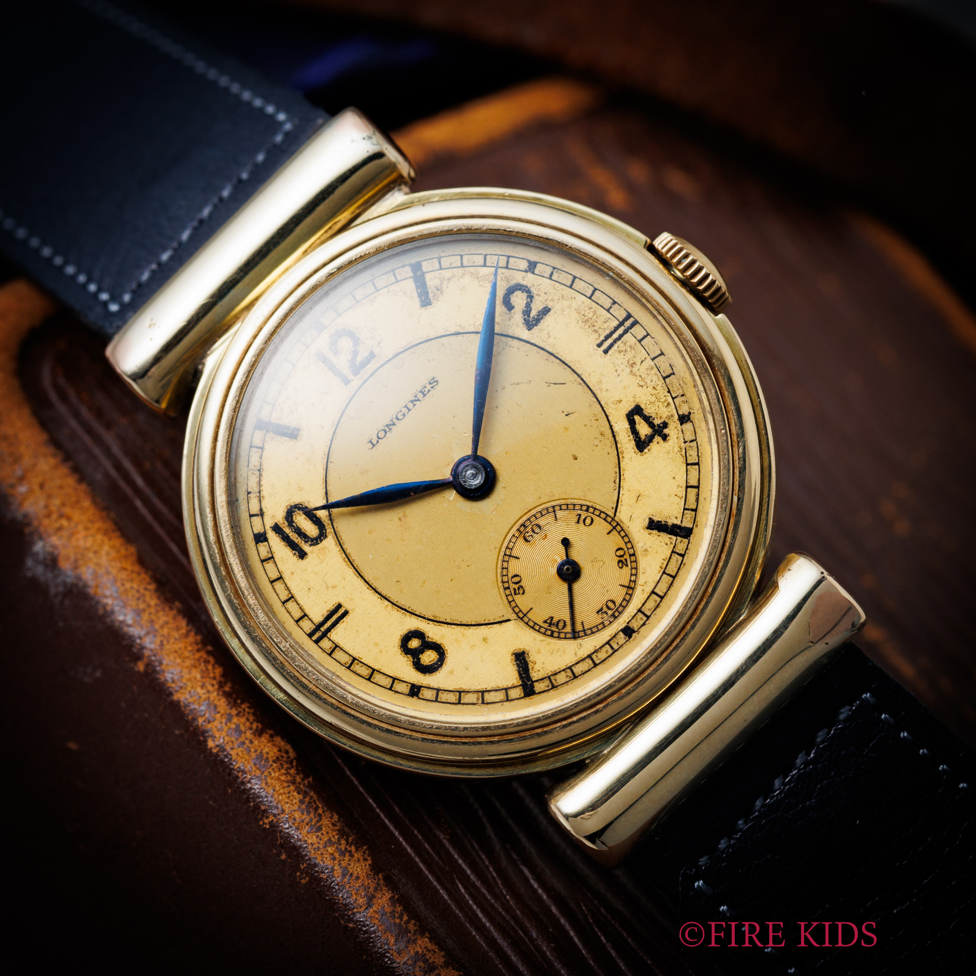 ロンジン 14金無垢ケース ユニークラグ 1937年製 Cal.27.0