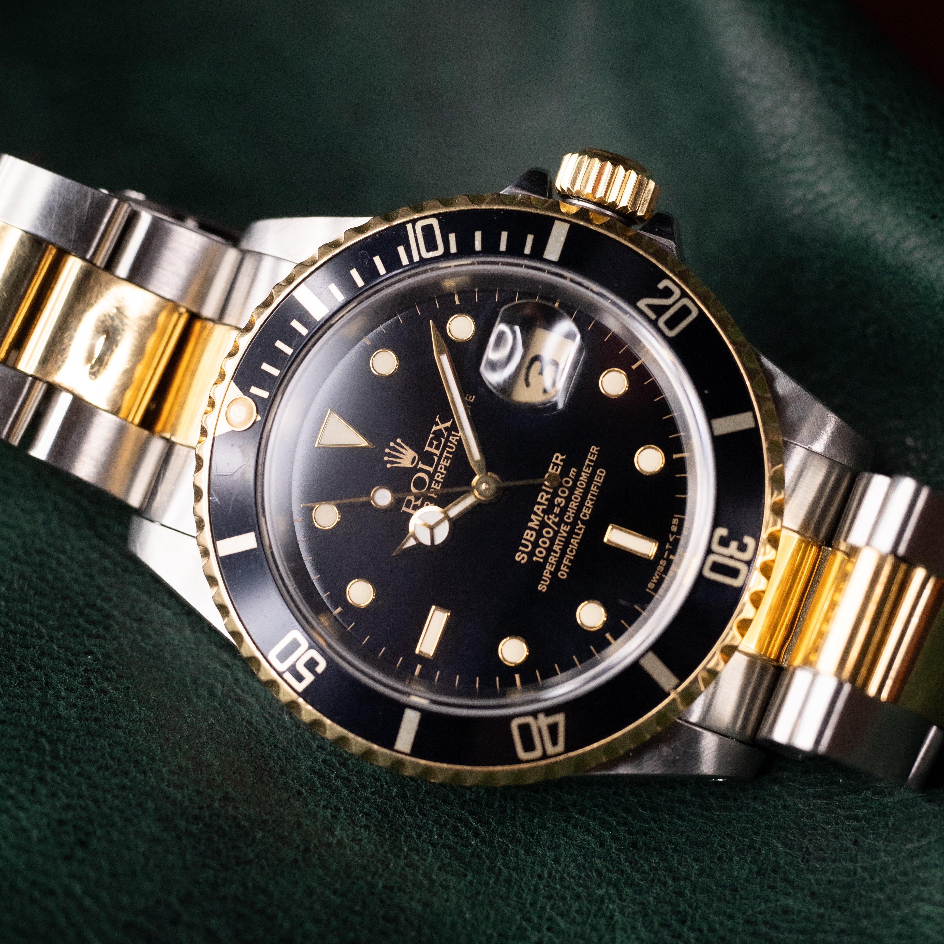 ロレックス 黒サブマリーナー 1991年製 コンビ Ref.16613 トリチウム夜光