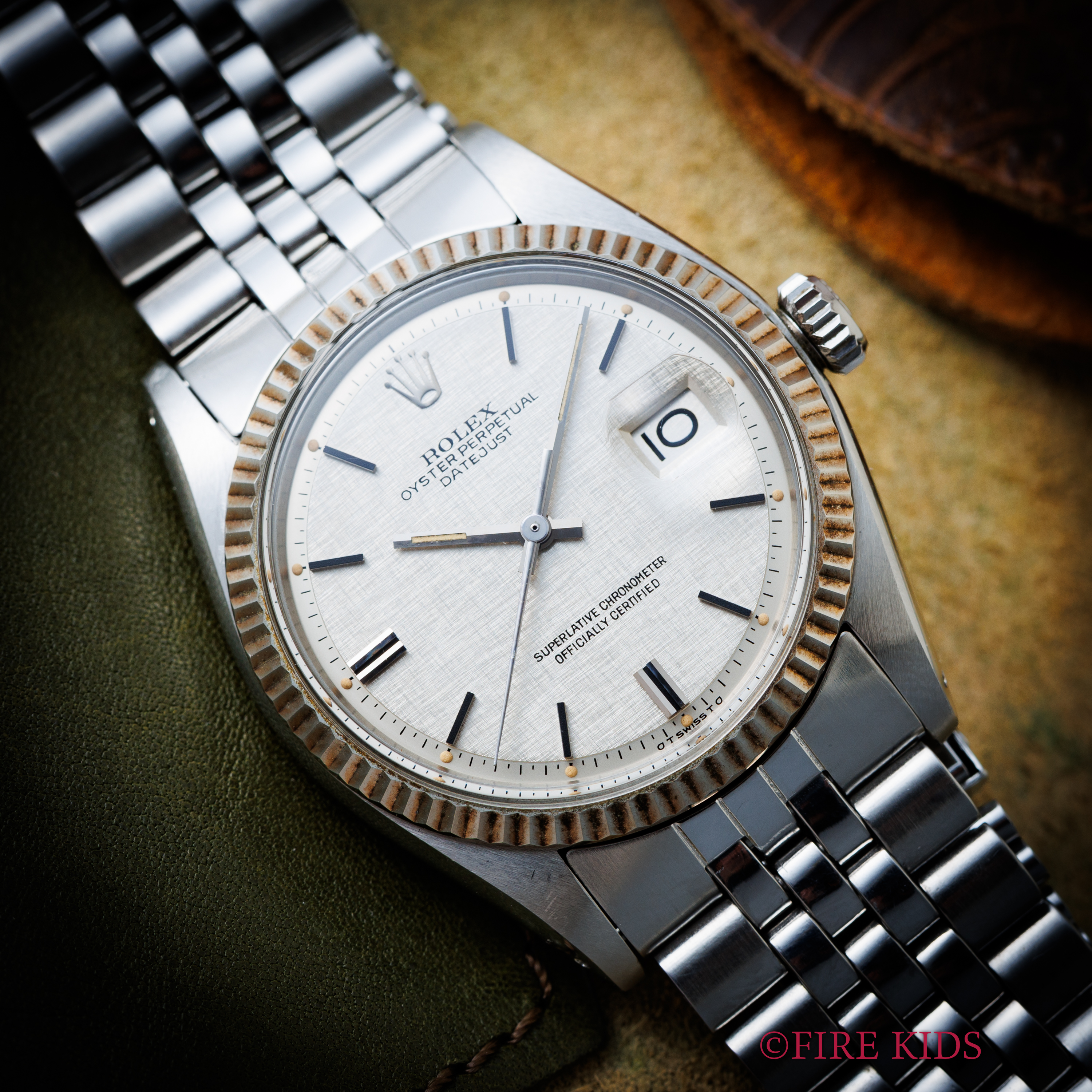 ロレックス デイトジャスト 1972年製 Ref.1601 リネンシルバーダイヤル 自動巻 純正ジュビリーブレス